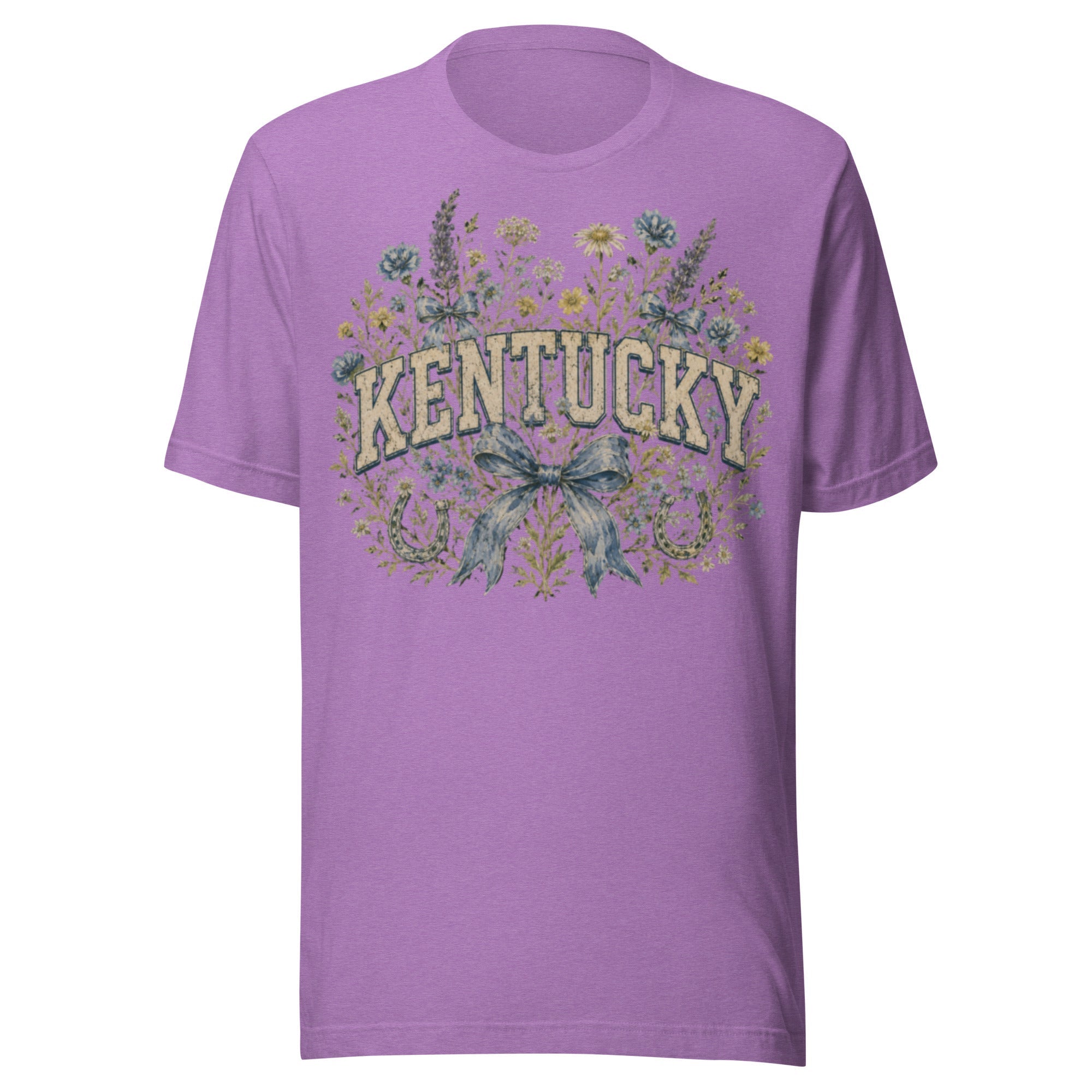 Kentucky Wildflower Bow Tee | Vintage Floral Design | Classic - Bluegrass Elite Apparel LLC