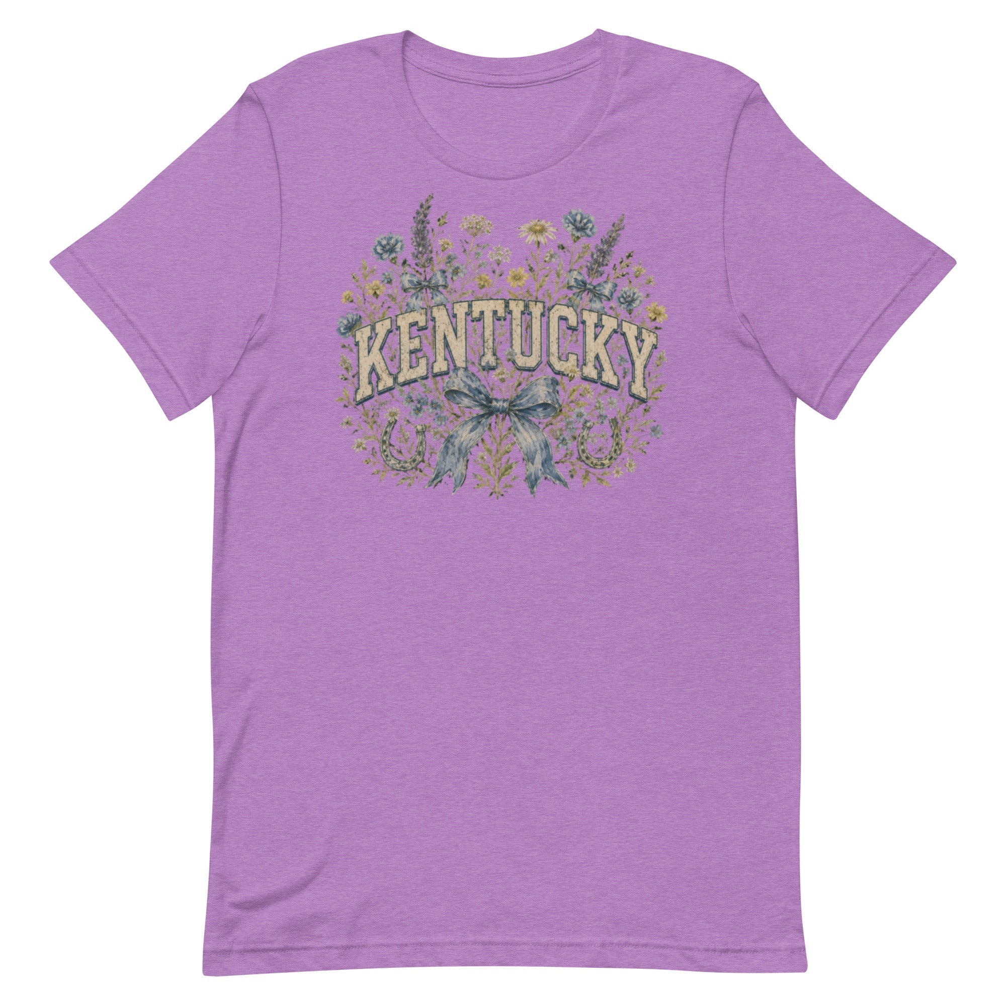 Kentucky Wildflower Bow Tee | Vintage Floral Design | Classic - Bluegrass Elite Apparel LLC