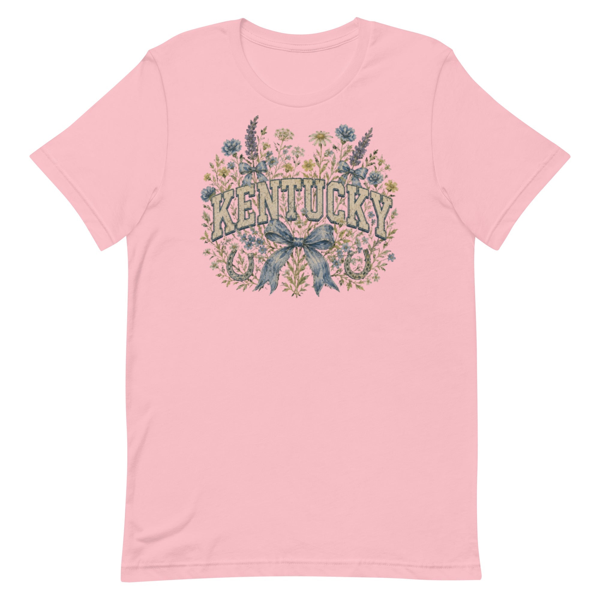Kentucky Wildflower Bow Tee | Vintage Floral Design | Classic - Bluegrass Elite Apparel LLC
