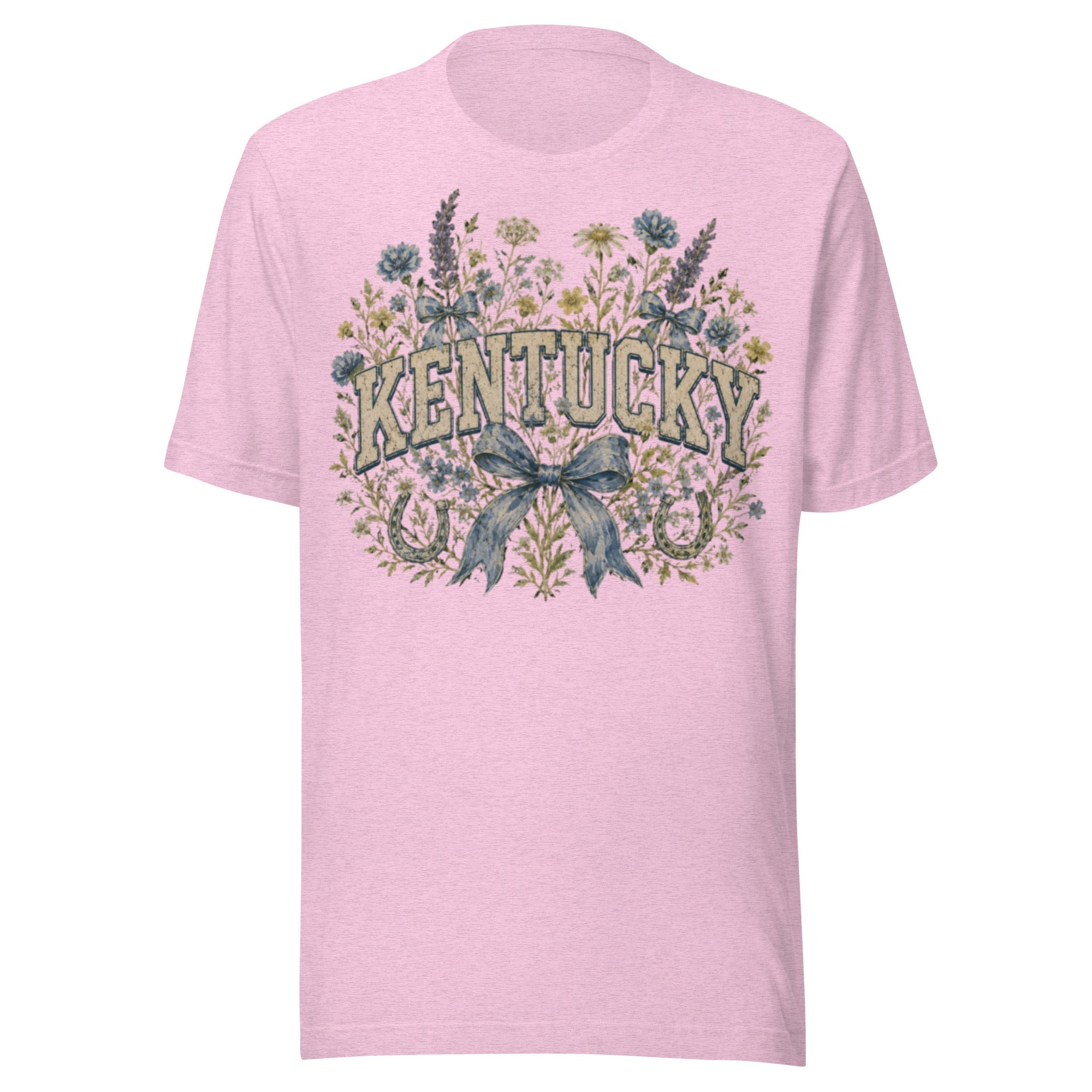 Kentucky Wildflower Bow Tee | Vintage Floral Design | Classic - Bluegrass Elite Apparel LLC