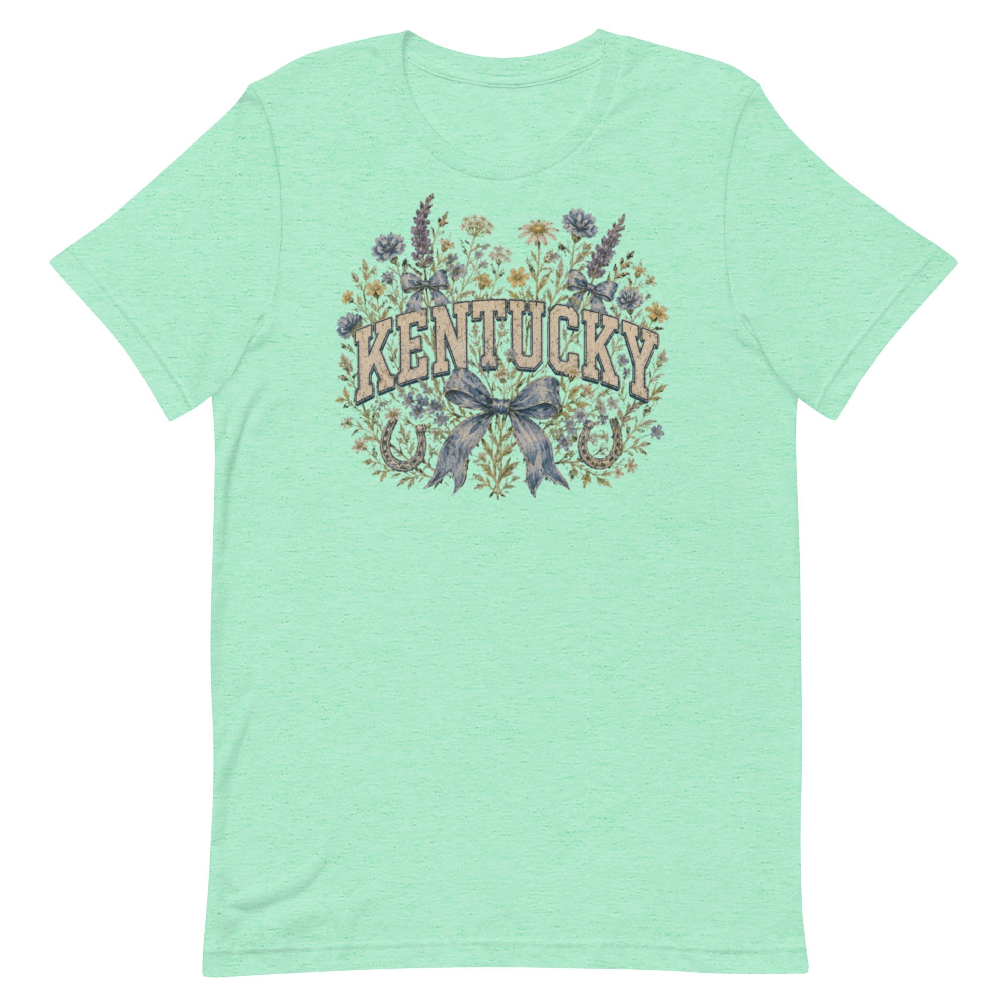 Kentucky Wildflower Bow Tee | Vintage Floral Design | Classic - Bluegrass Elite Apparel LLC