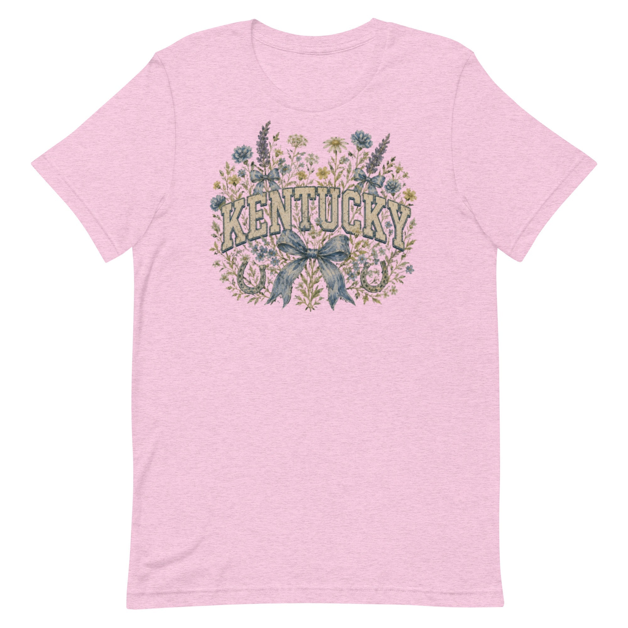 Kentucky Wildflower Bow Tee | Vintage Floral Design | Classic - Bluegrass Elite Apparel LLC