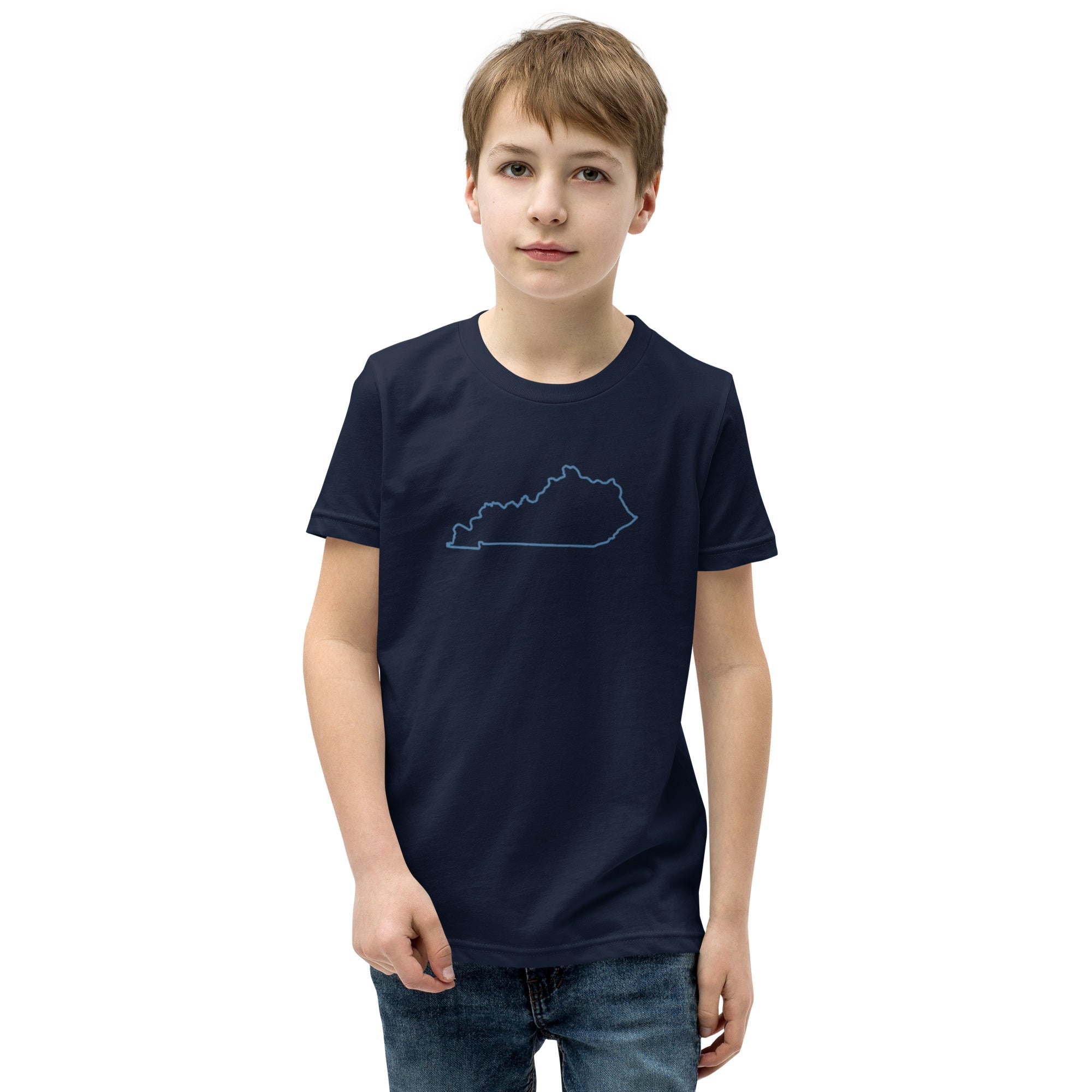 Kentucky Youth T-Shirt | State Outline Design | Classic Cotton - Bluegrass Elite Apparel LLC