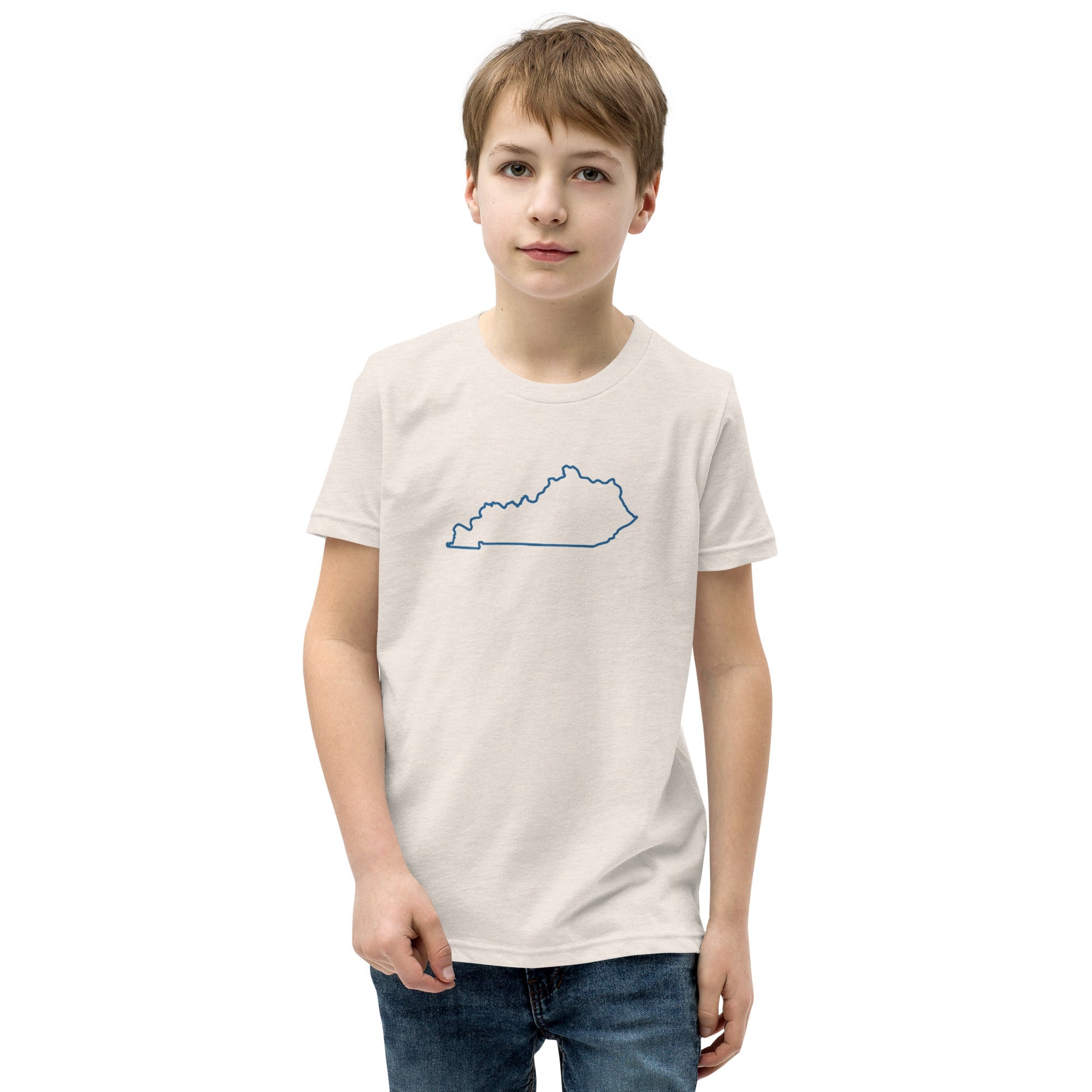 Kentucky Youth T-Shirt | State Outline Design | Classic Cotton - Bluegrass Elite Apparel LLC