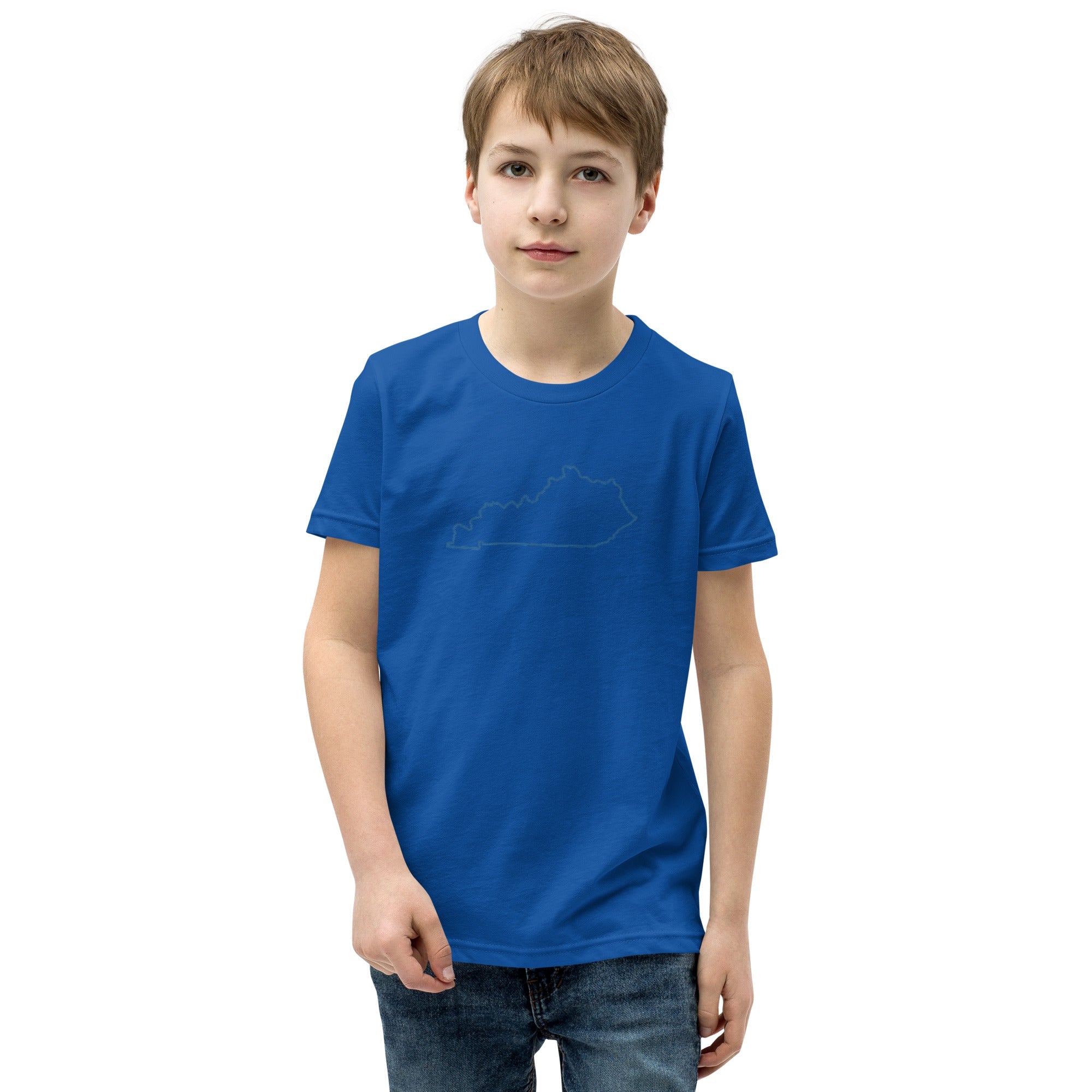 Kentucky Youth T-Shirt | State Outline Design | Classic Cotton - Bluegrass Elite Apparel LLC