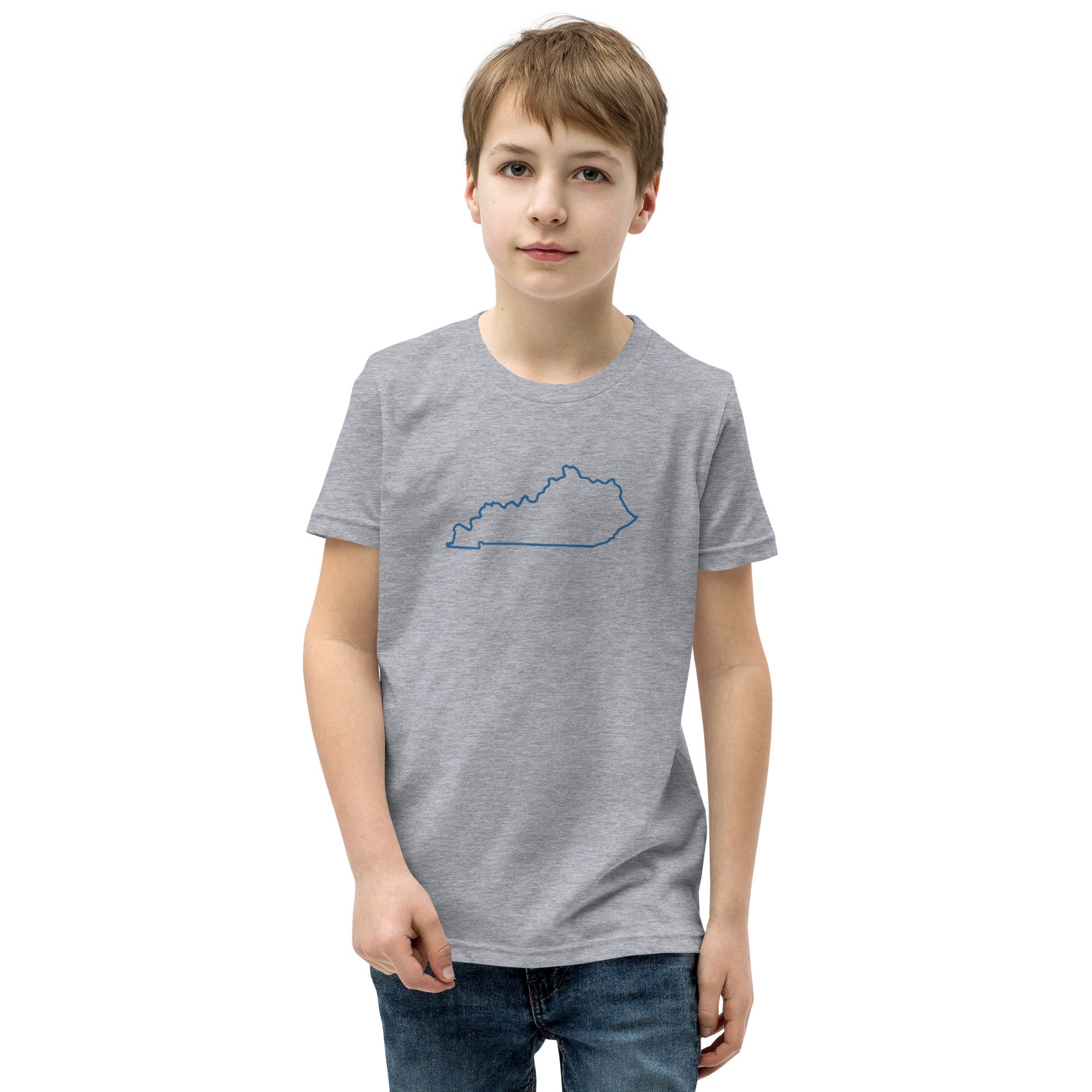 Kentucky Youth T-Shirt | State Outline Design | Classic Cotton - Bluegrass Elite Apparel LLC