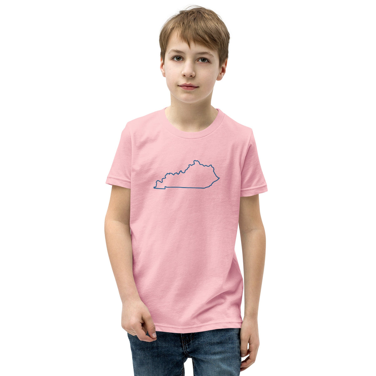 Kentucky Youth T-Shirt | State Outline Design | Classic Cotton - Bluegrass Elite Apparel LLC