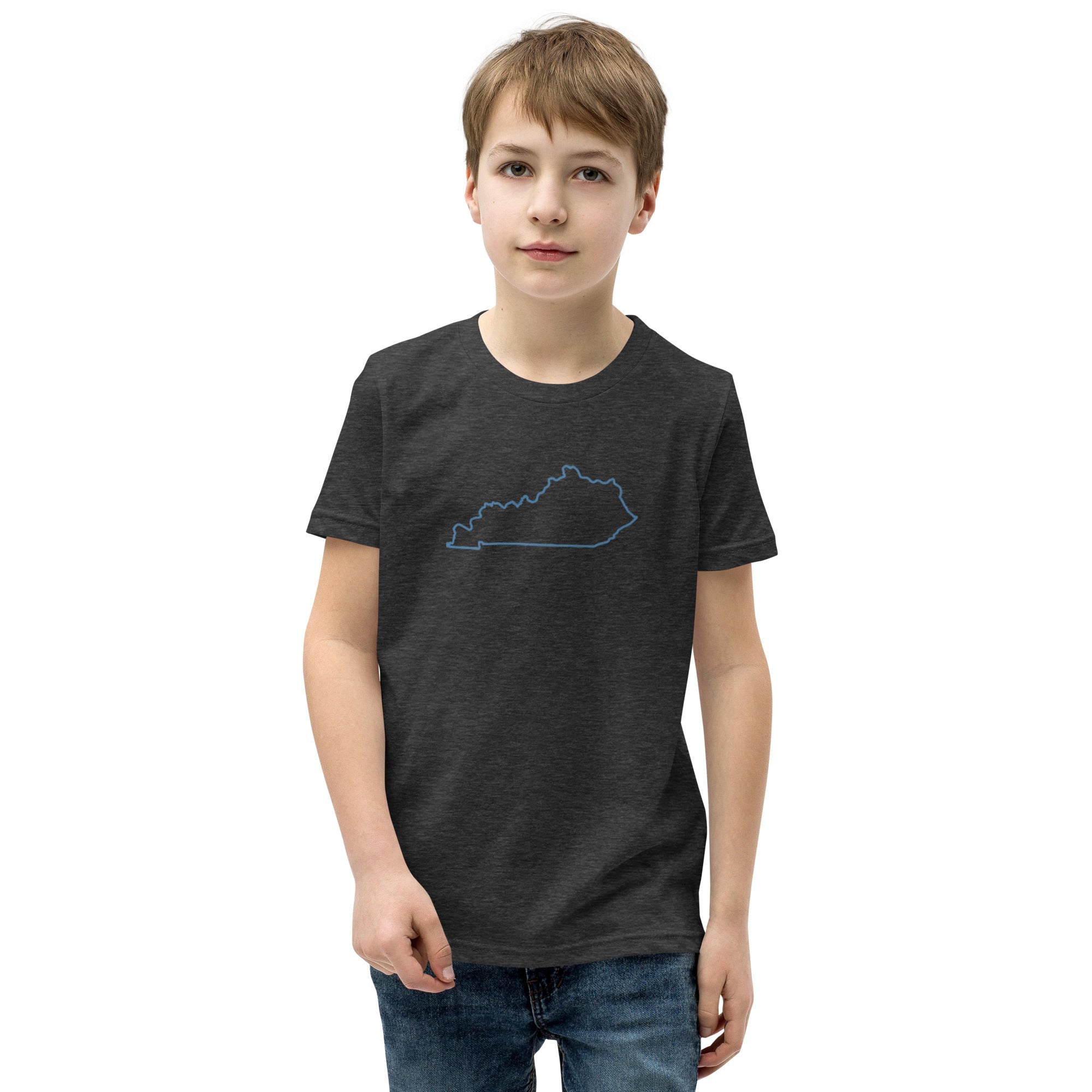 Kentucky Youth T-Shirt | State Outline Design | Classic Cotton - Bluegrass Elite Apparel LLC