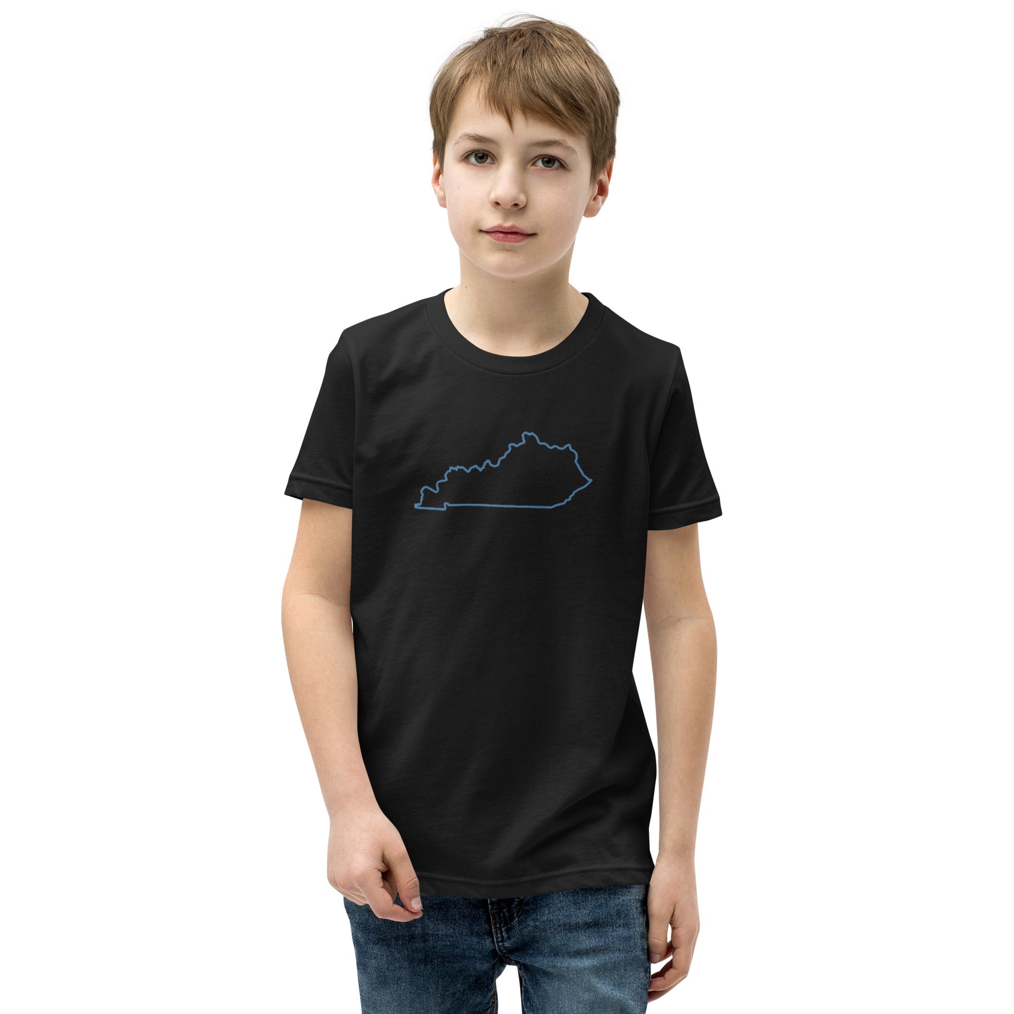Kentucky Youth T-Shirt | State Outline Design | Classic Cotton - Bluegrass Elite Apparel LLC