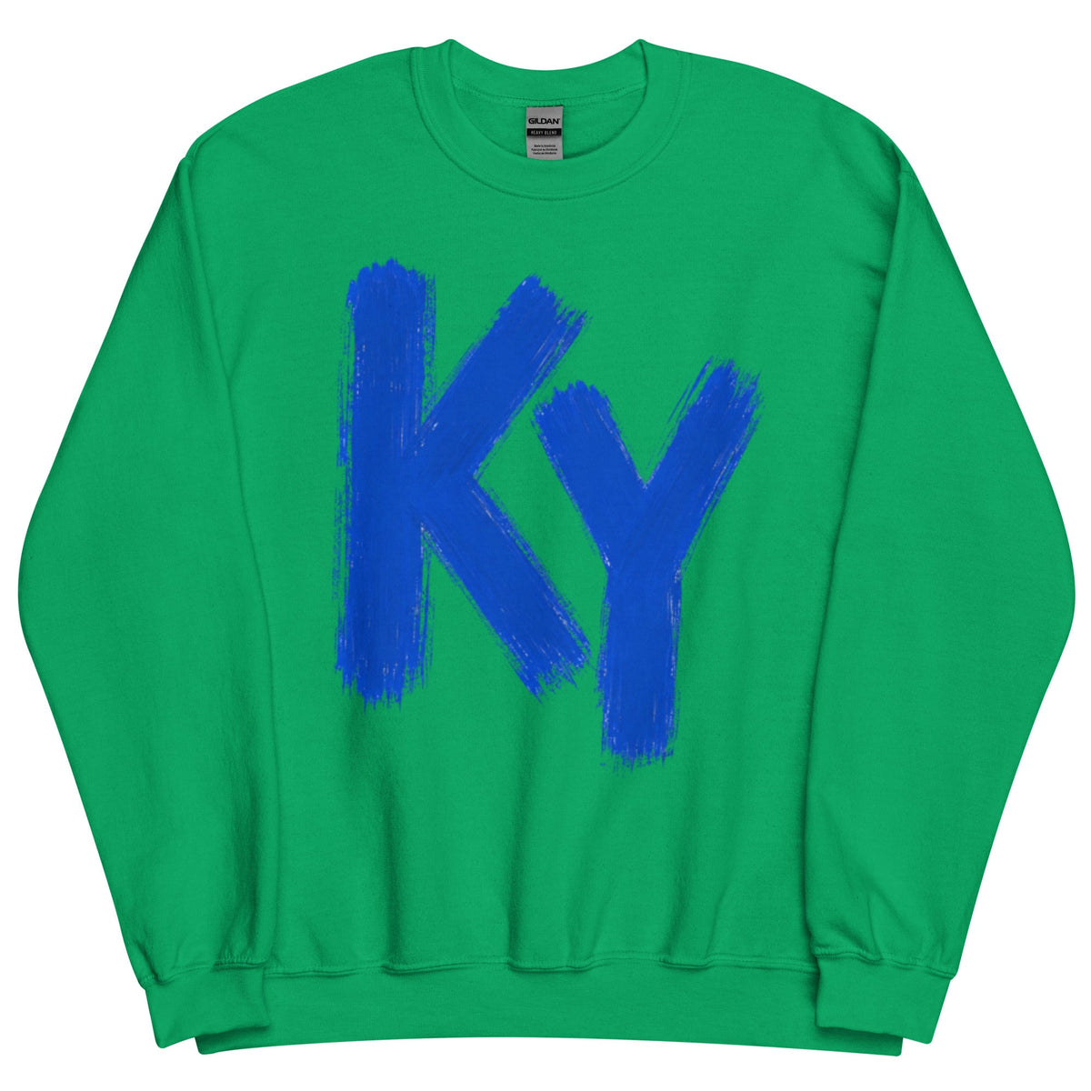 KY Brush Script Sweatshirt | Kentucky Blue Paint Design - Bluegrass Elite Apparel LLC