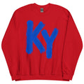 KY Brush Script Sweatshirt | Kentucky Blue Paint Design - Bluegrass Elite Apparel LLC