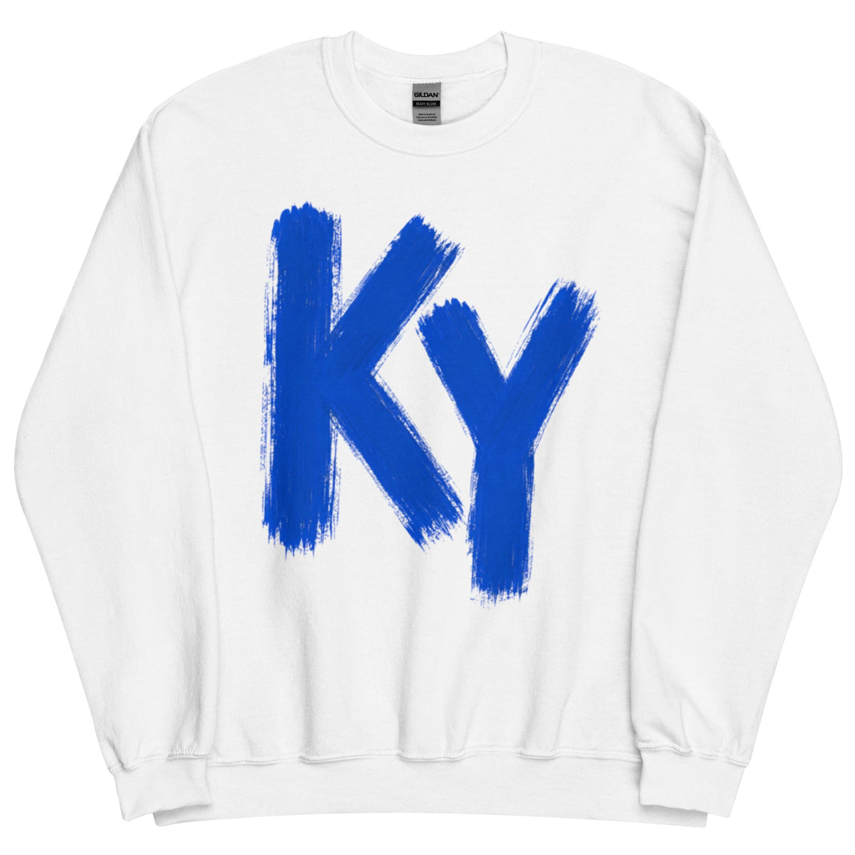 KY Brush Script Sweatshirt | Kentucky Blue Paint Design - Bluegrass Elite Apparel LLC