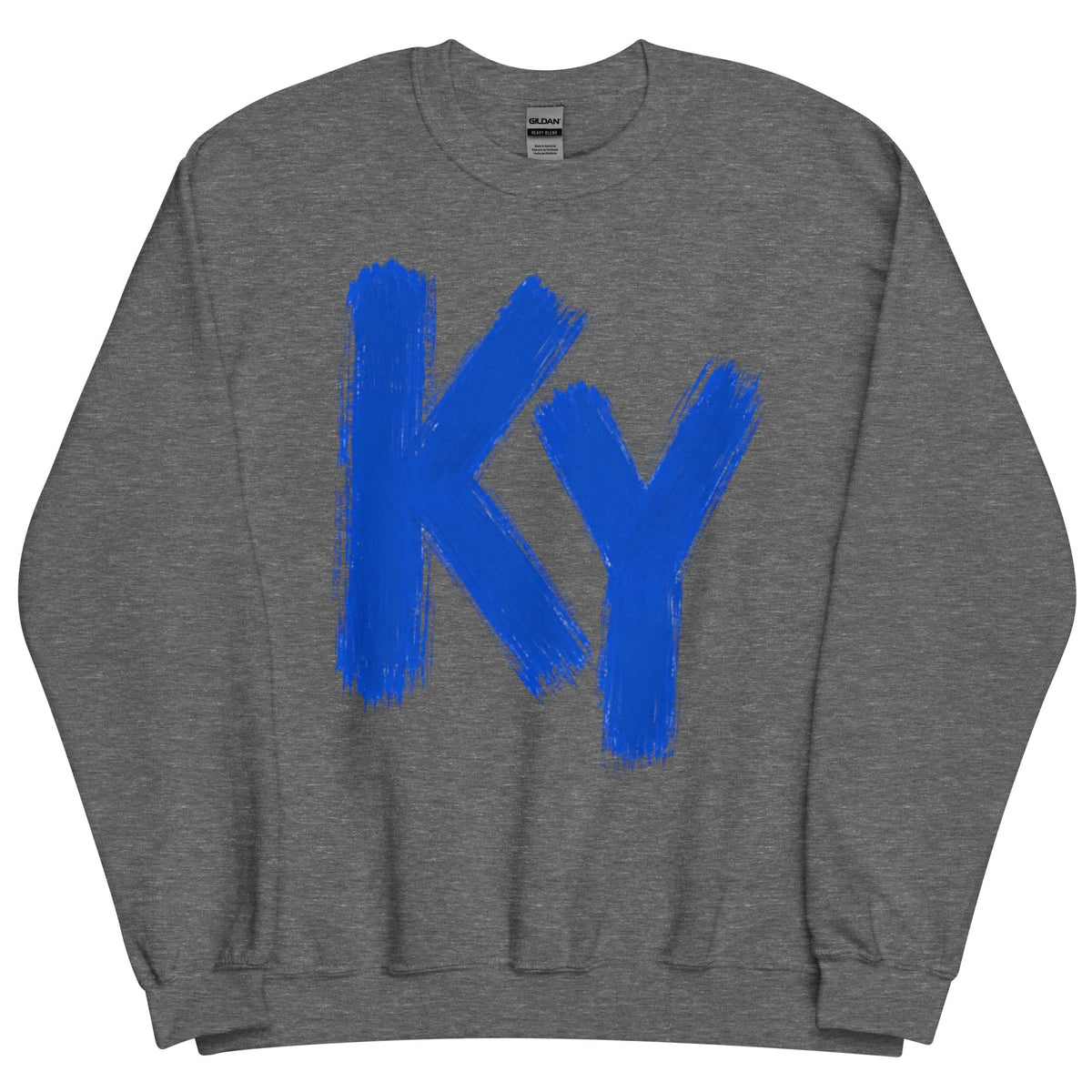 KY Brush Script Sweatshirt | Kentucky Blue Paint Design - Bluegrass Elite Apparel LLC