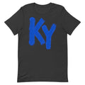 KY Brush Script Tee | Kentucky Blue Paint Design | Classic - Bluegrass Elite Apparel LLC
