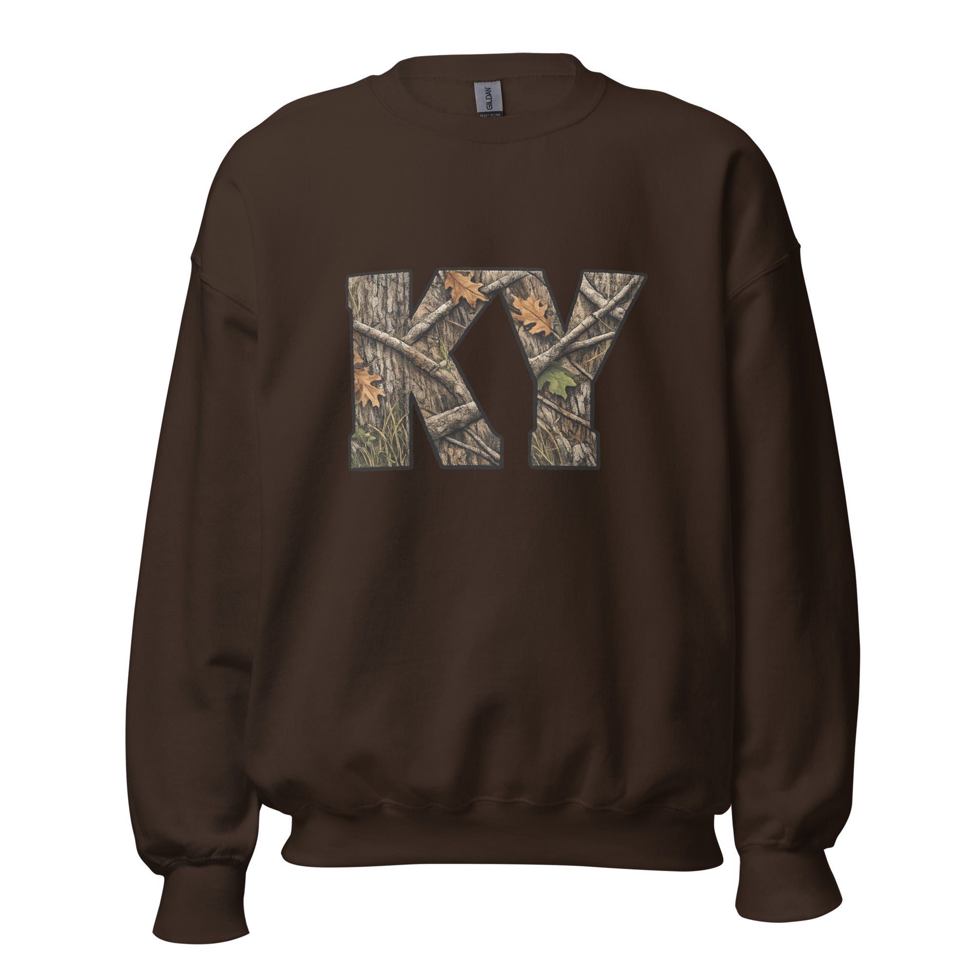 KY Camo Sweatshirt | Mossy Oak Word Art | Outdoor Style - Bluegrass Elite Apparel LLC