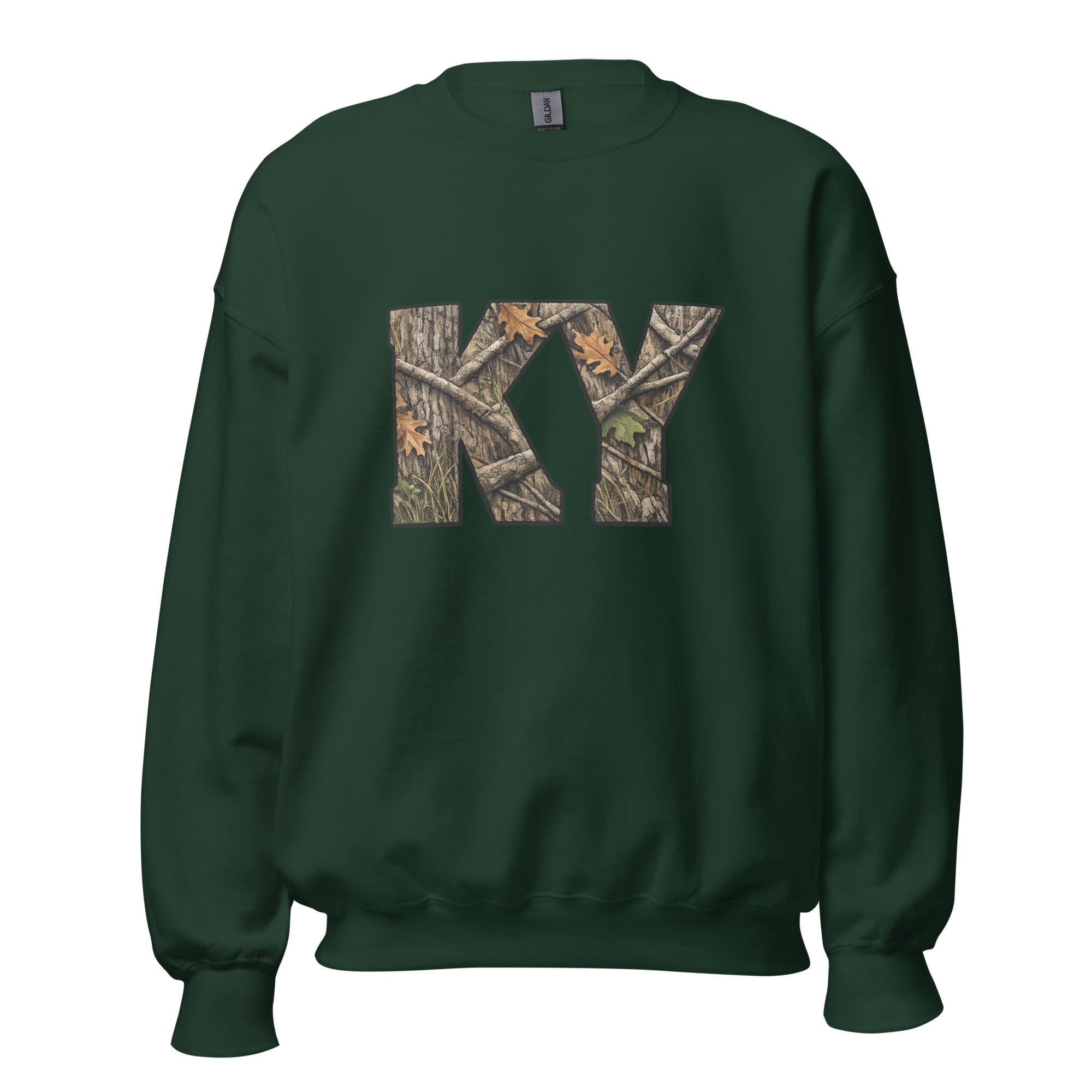 KY Camo Sweatshirt | Mossy Oak Word Art | Outdoor Style - Bluegrass Elite Apparel LLC