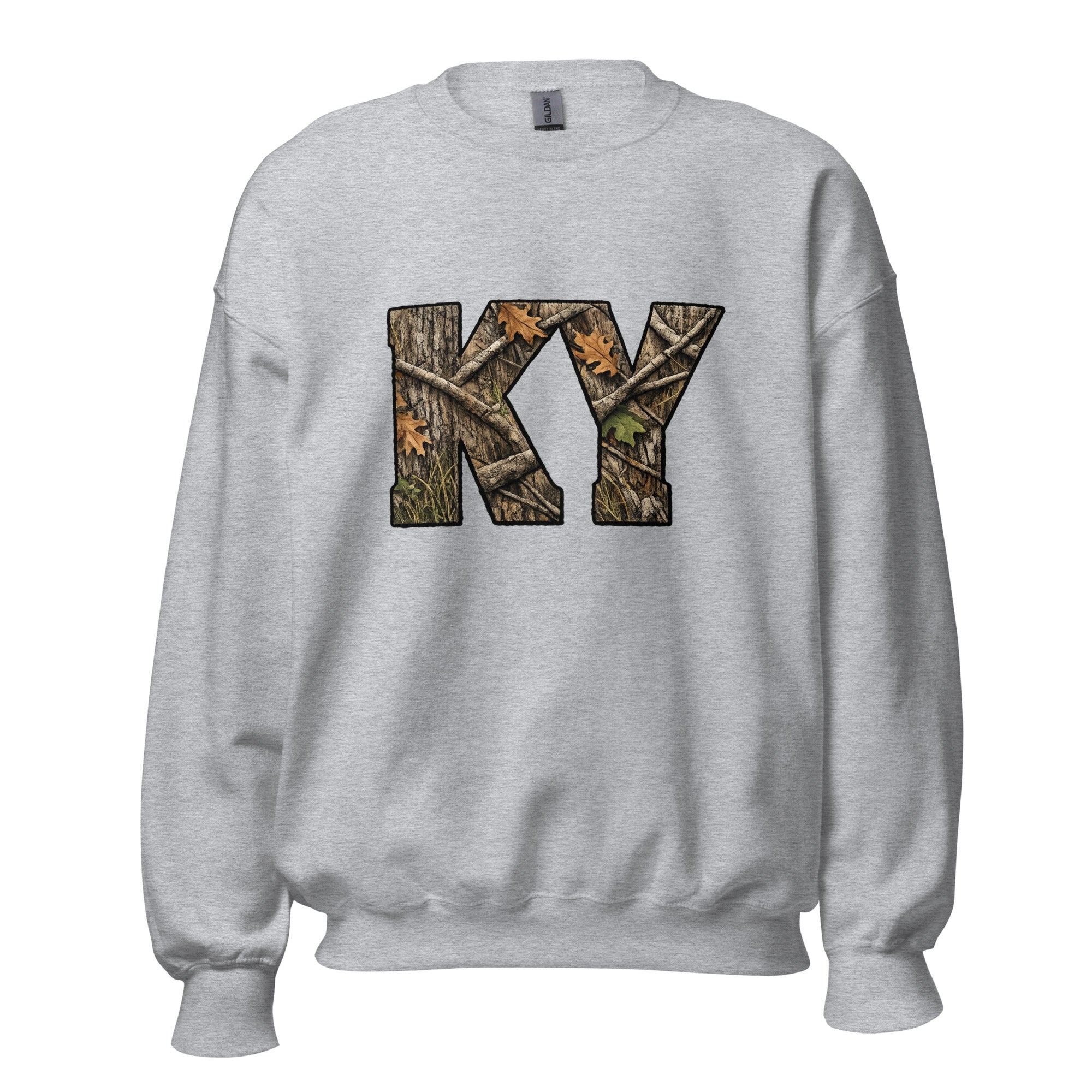 KY Camo Sweatshirt | Mossy Oak Word Art | Outdoor Style - Bluegrass Elite Apparel LLC