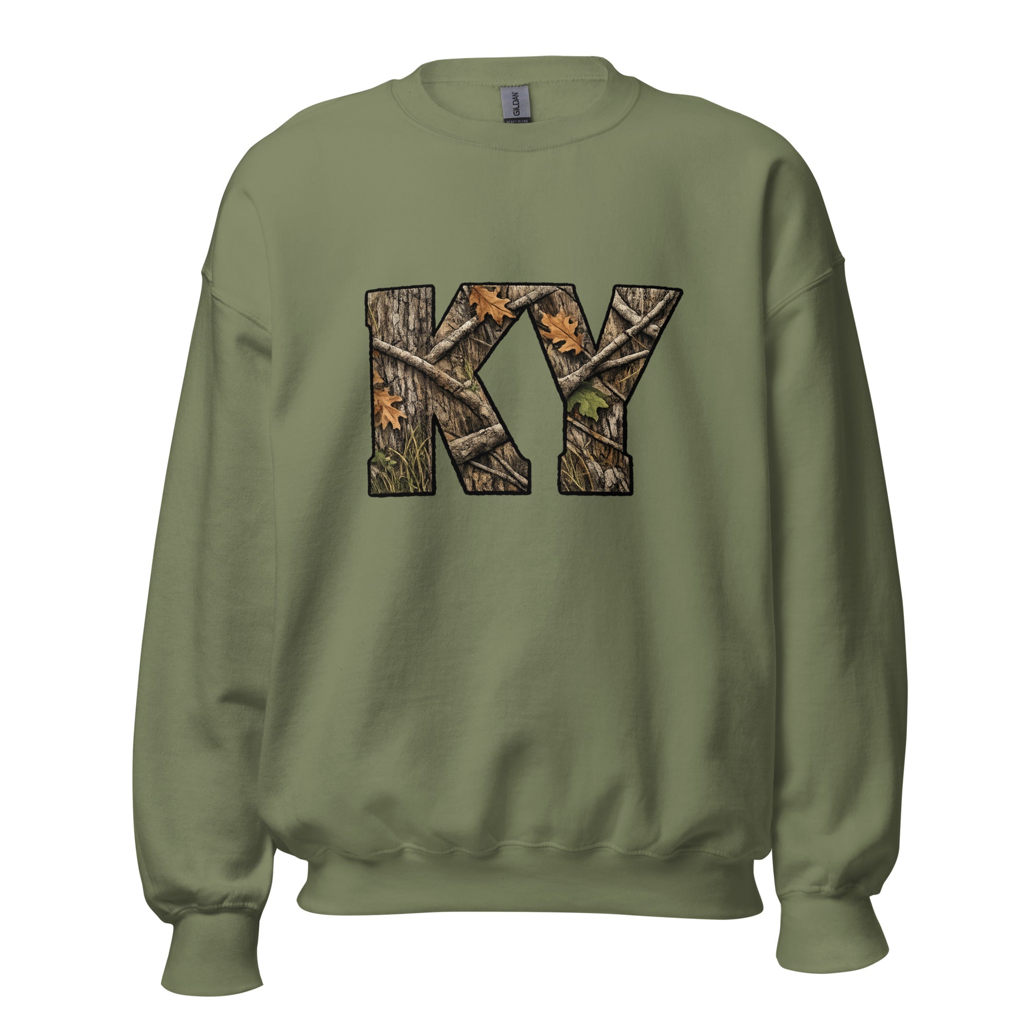KY Camo Sweatshirt | Mossy Oak Word Art | Outdoor Style - Bluegrass Elite Apparel LLC