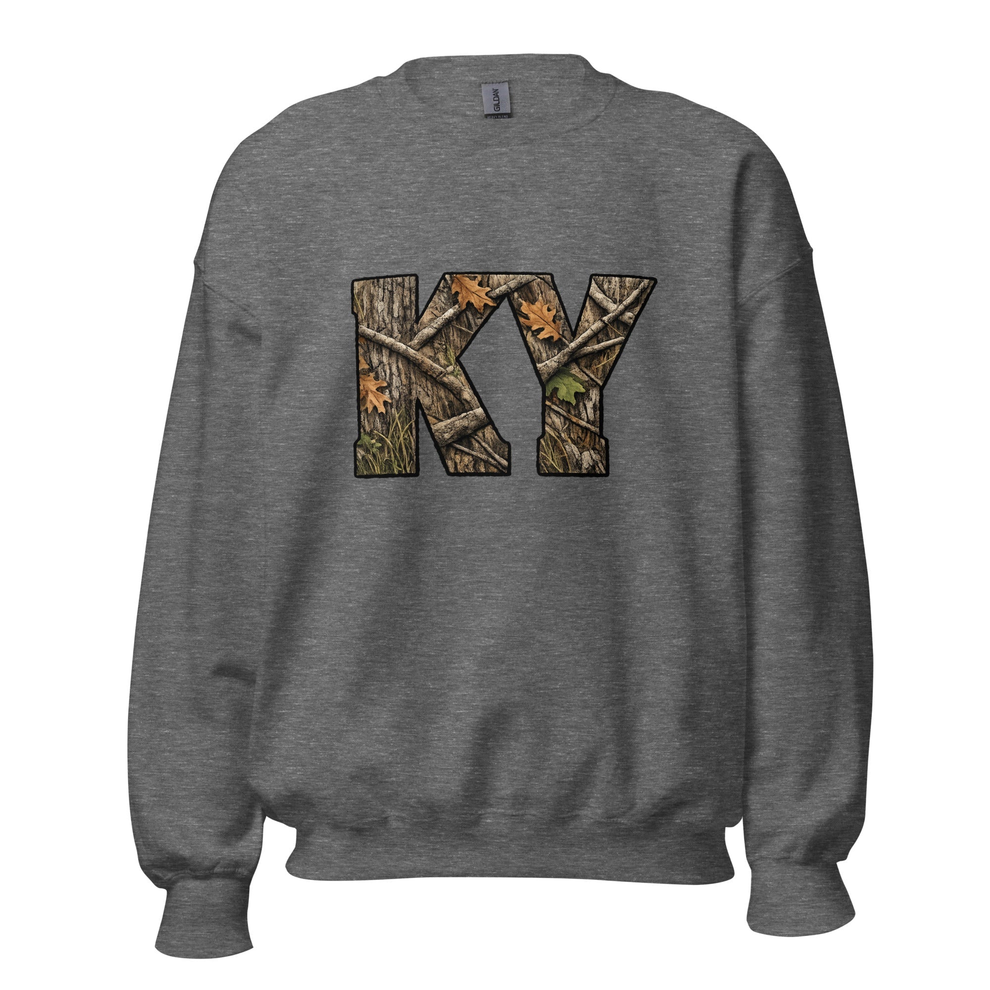 KY Camo Sweatshirt | Mossy Oak Word Art | Outdoor Style - Bluegrass Elite Apparel LLC