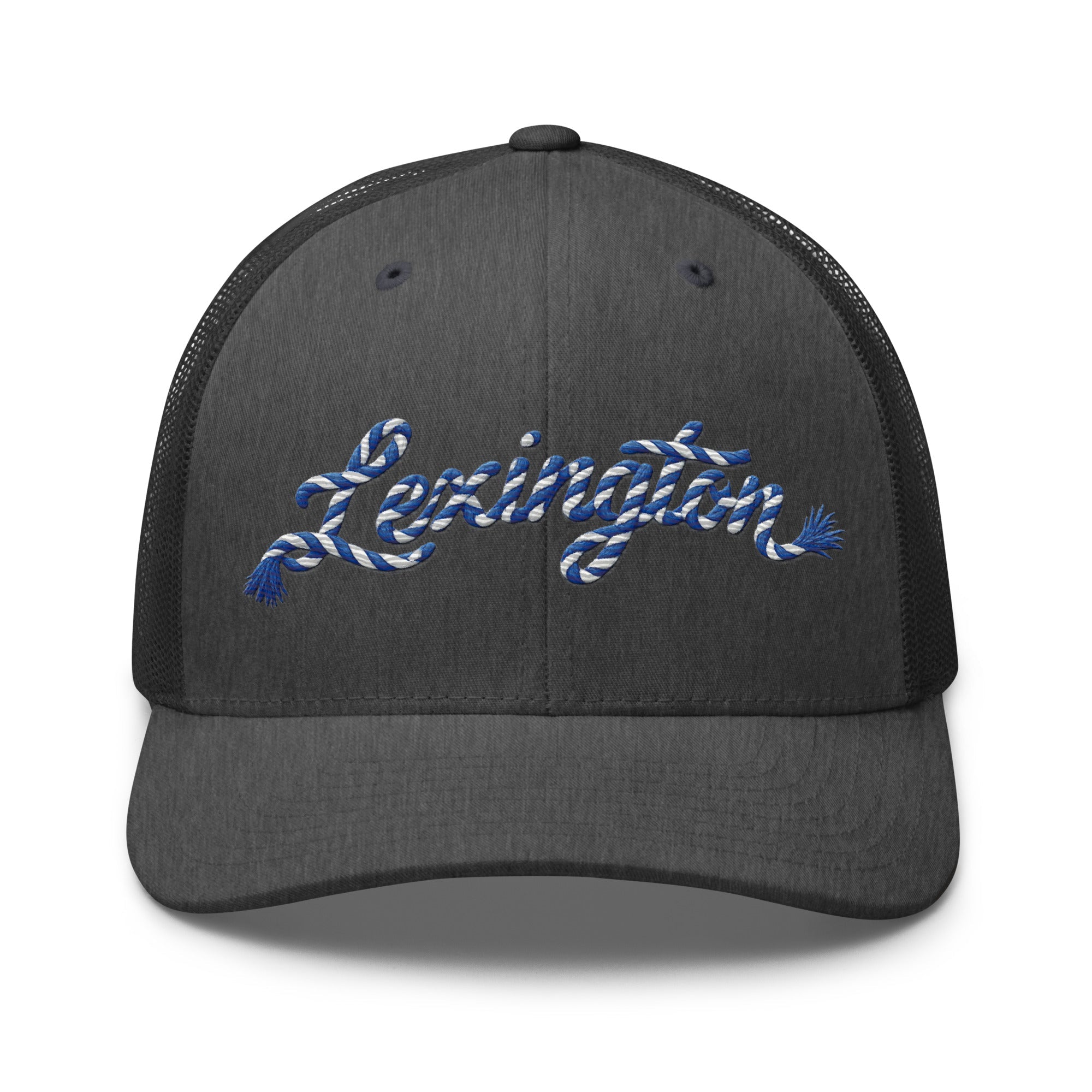 Lexington Script Trucker Hat | Retro Bluegrass City Cap | Yupoong 6606 - Bluegrass Elite Apparel LLC