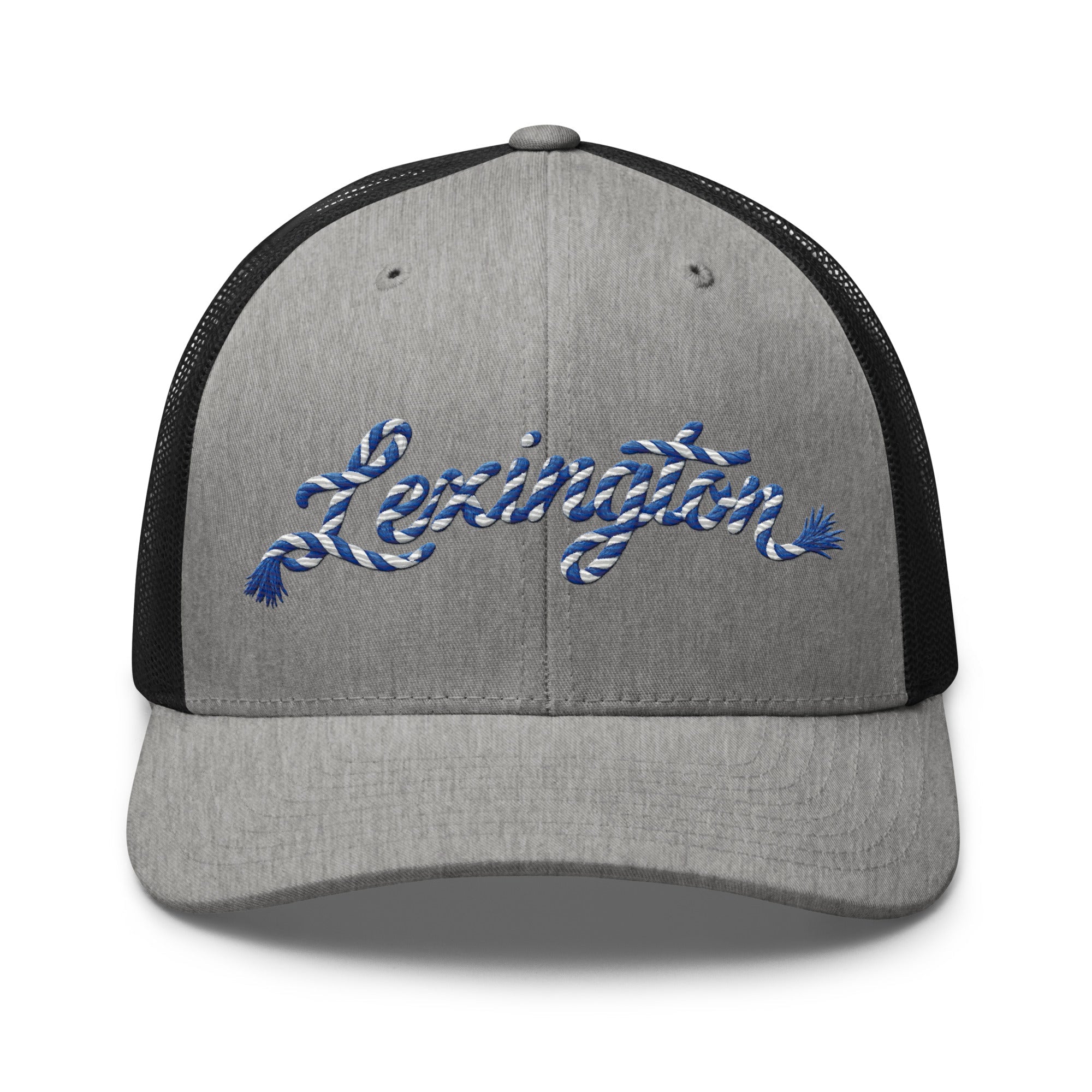 Lexington Script Trucker Hat | Retro Bluegrass City Cap | Yupoong 6606 - Bluegrass Elite Apparel LLC