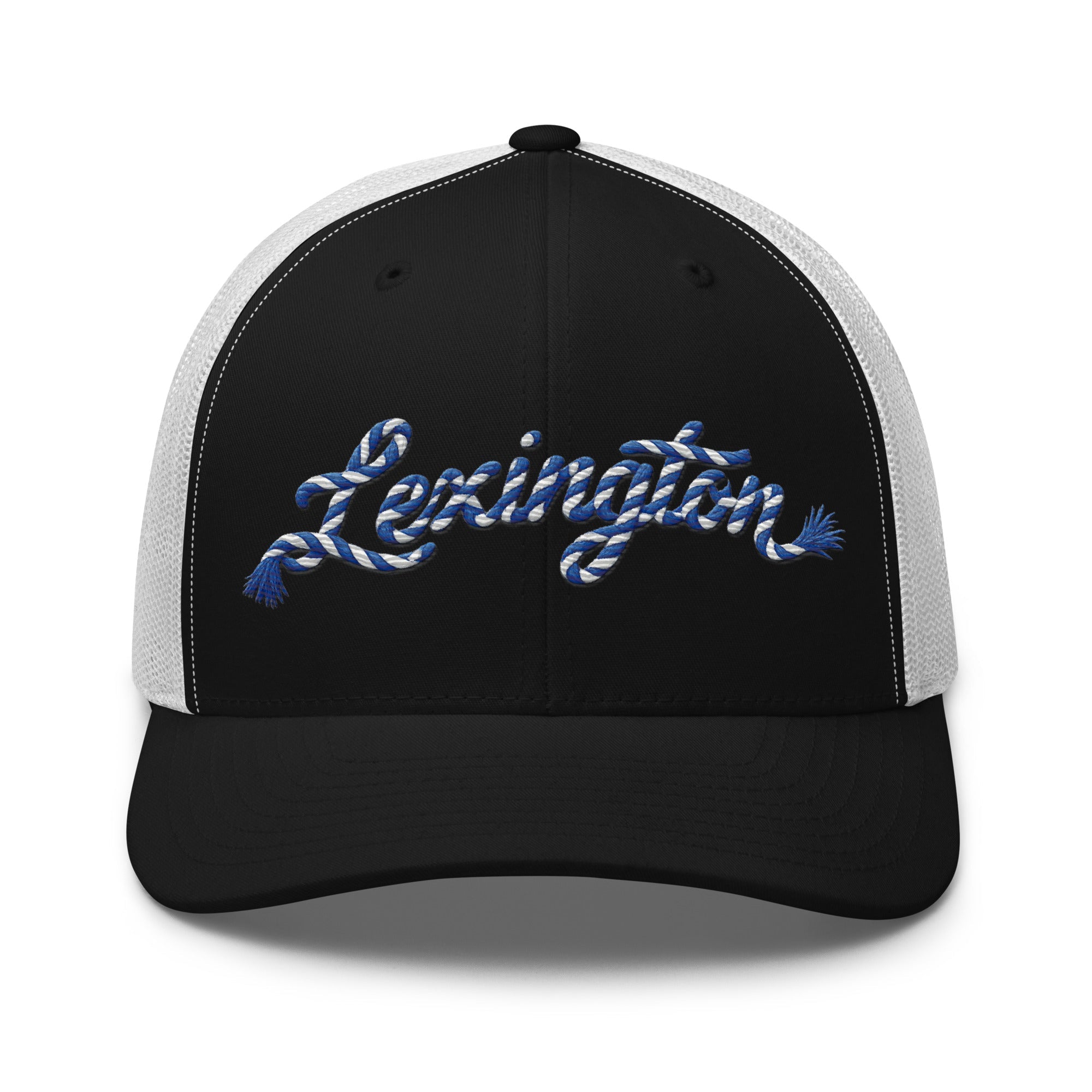 Lexington Script Trucker Hat | Retro Bluegrass City Cap | Yupoong 6606 - Bluegrass Elite Apparel LLC