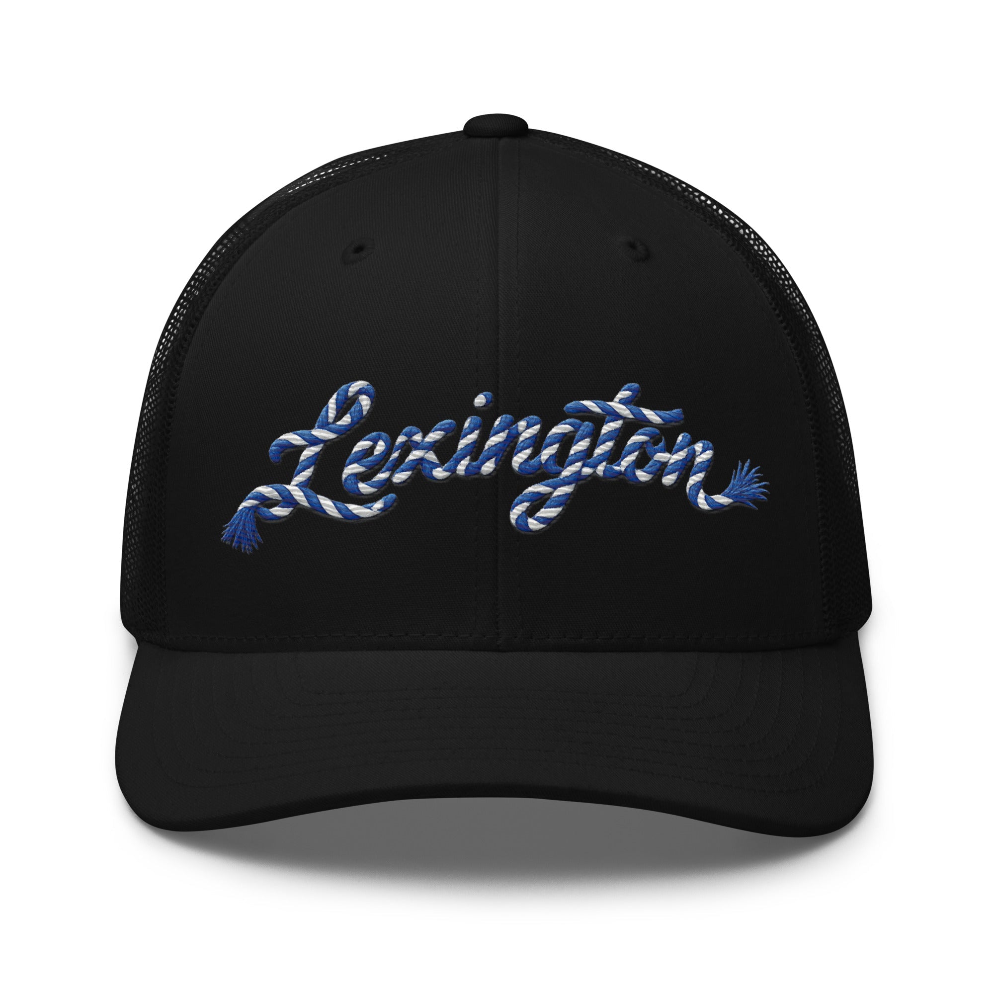 Lexington Script Trucker Hat | Retro Bluegrass City Cap | Yupoong 6606 - Bluegrass Elite Apparel LLC