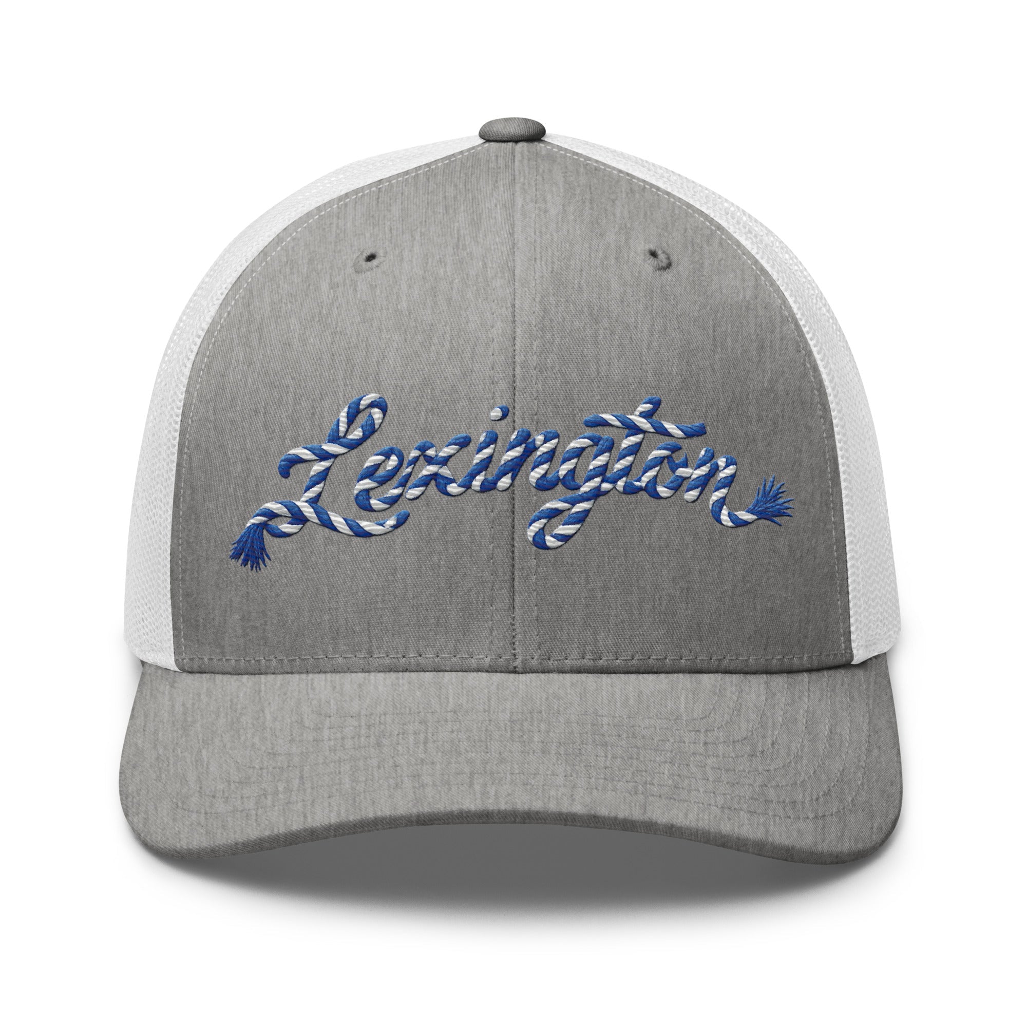 Lexington Script Trucker Hat | Retro Bluegrass City Cap | Yupoong 6606 - Bluegrass Elite Apparel LLC