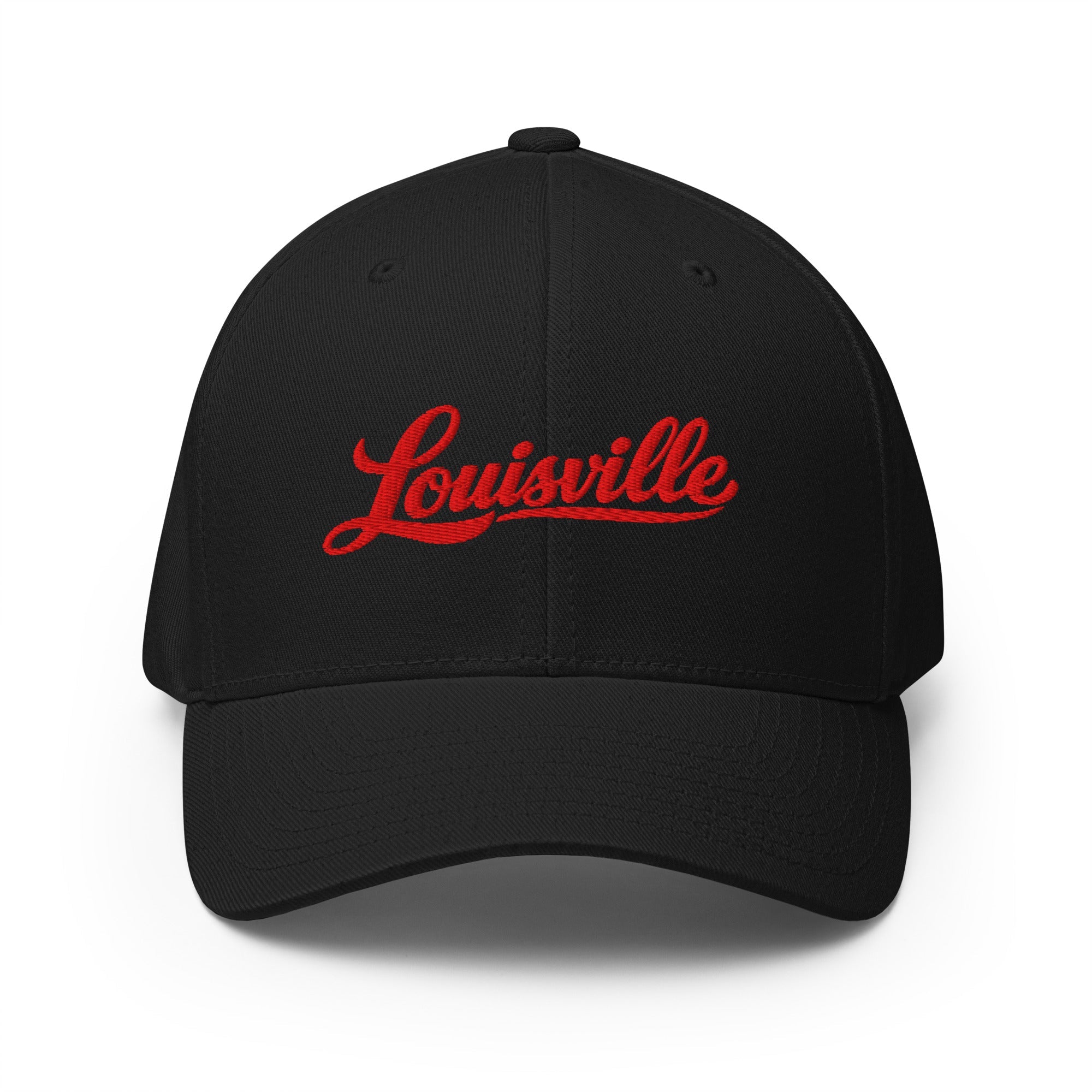 Louisville Hat | Red Script Embroidered Twill Cap - Bluegrass Elite Apparel LLC