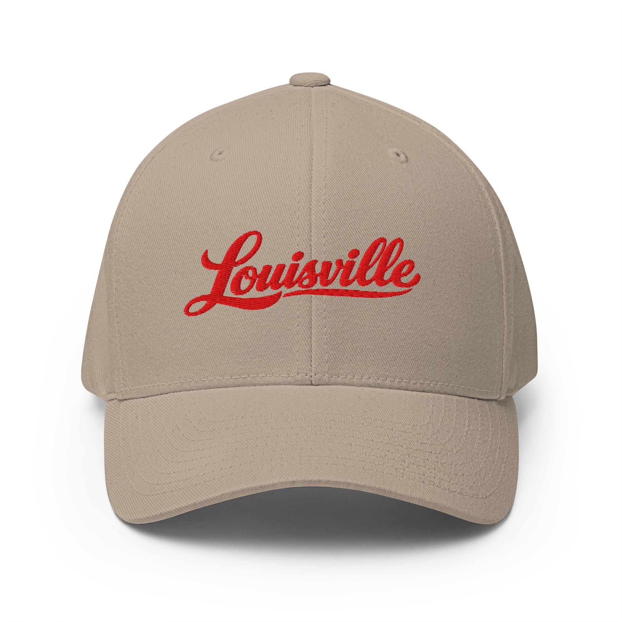 Louisville Hat | Red Script Embroidered Twill Cap - Bluegrass Elite Apparel LLC