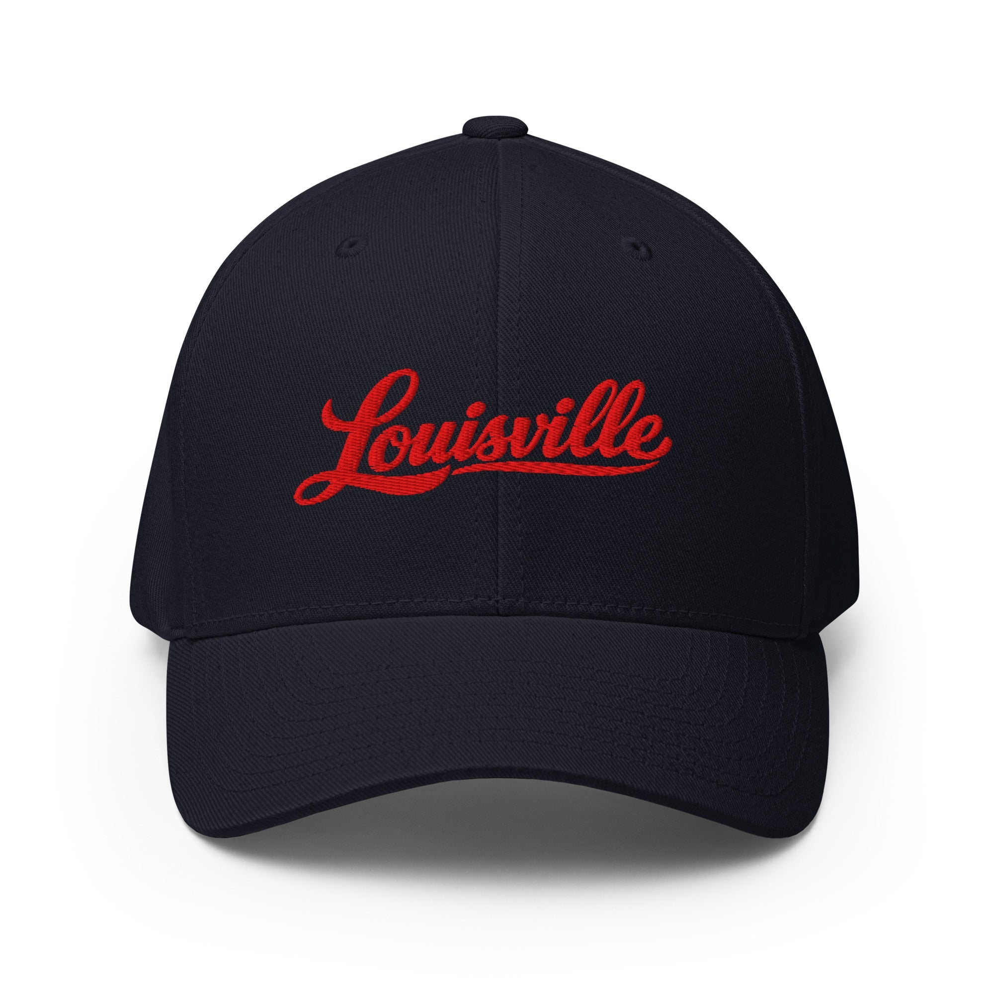 Louisville Hat | Red Script Embroidered Twill Cap - Bluegrass Elite Apparel LLC