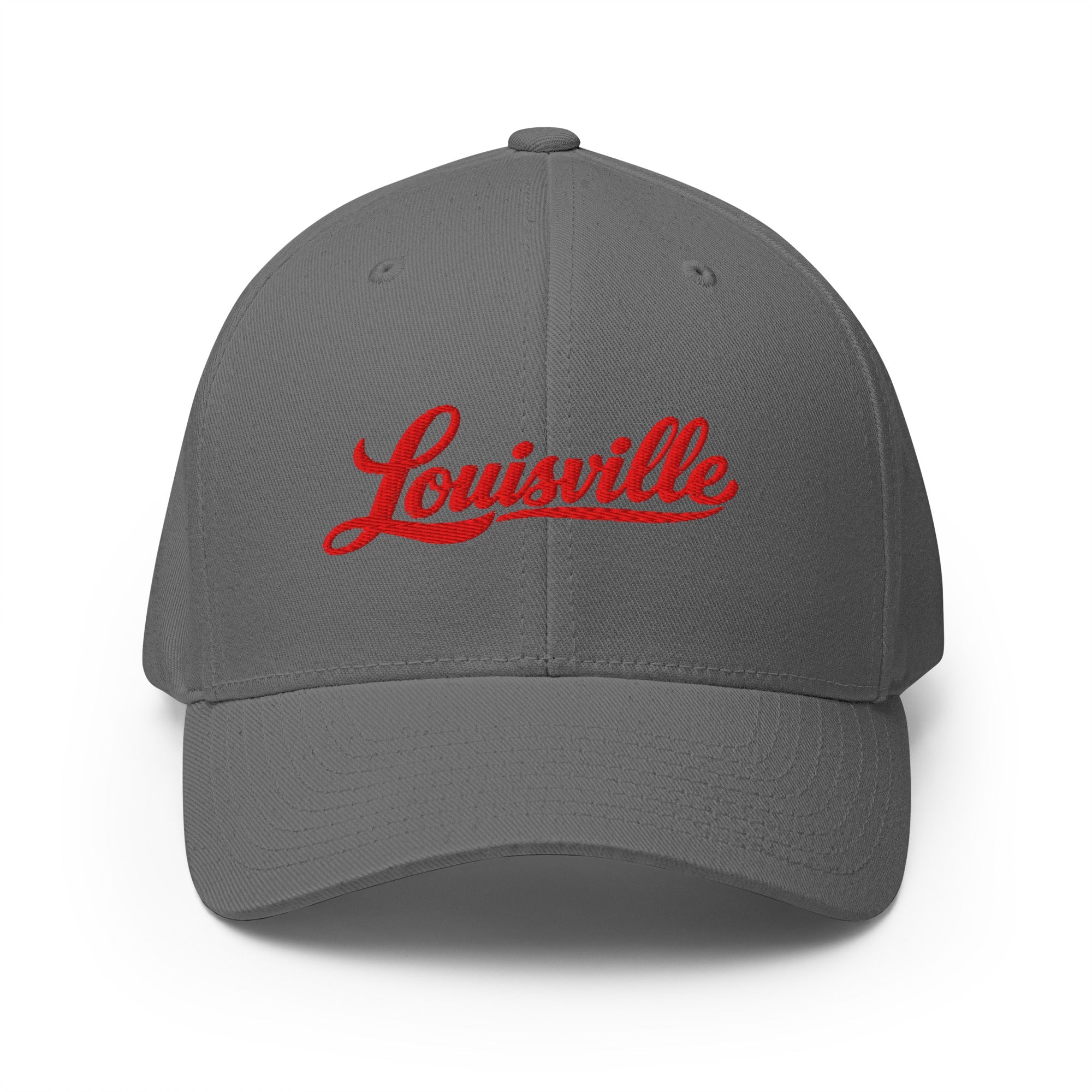 Louisville Hat | Red Script Embroidered Twill Cap - Bluegrass Elite Apparel LLC