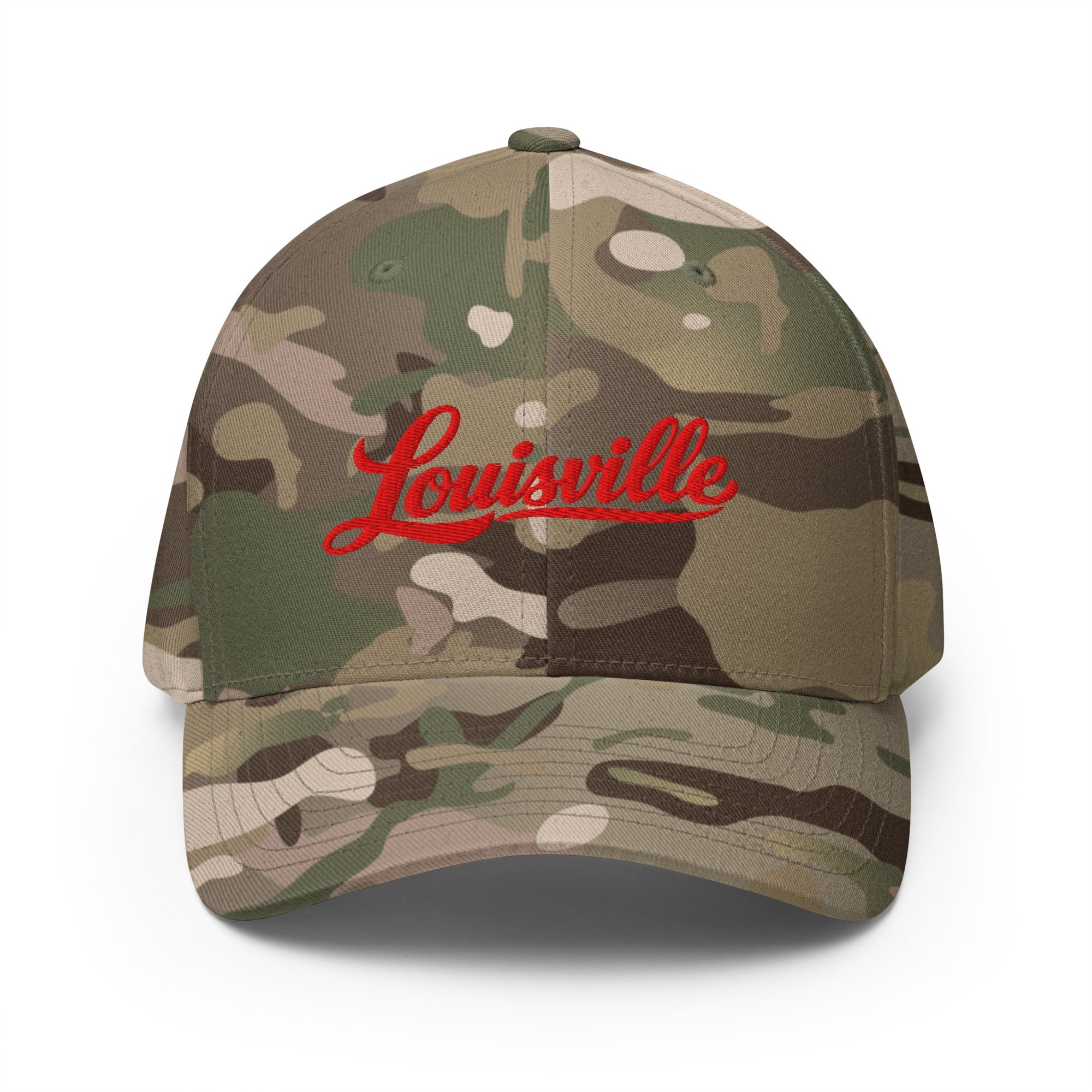 Louisville Hat | Red Script Embroidered Twill Cap - Bluegrass Elite Apparel LLC