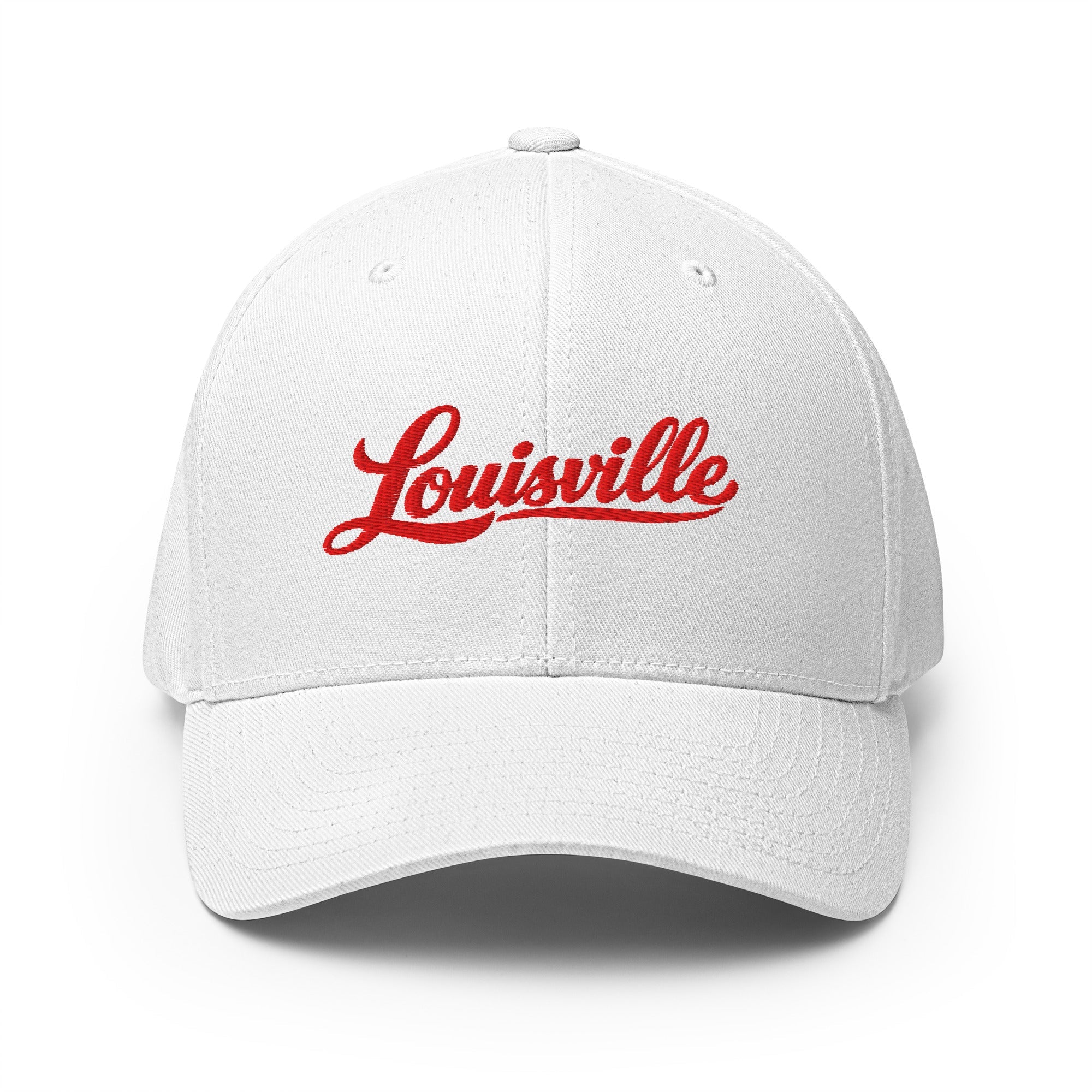Louisville Hat | Red Script Embroidered Twill Cap - Bluegrass Elite Apparel LLC