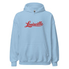 Louisville Hoodie | Red Script Embroidered Design | Unisex Comfort - Bluegrass Elite Apparel LLC