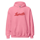 Louisville Hoodie | Red Script Embroidered Design | Unisex Comfort - Bluegrass Elite Apparel LLC