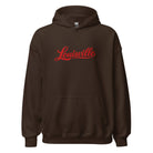 Louisville Hoodie | Red Script Embroidered Design | Unisex Comfort - Bluegrass Elite Apparel LLC