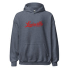Louisville Hoodie | Red Script Embroidered Design | Unisex Comfort - Bluegrass Elite Apparel LLC