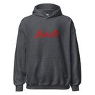 Louisville Hoodie | Red Script Embroidered Design | Unisex Comfort - Bluegrass Elite Apparel LLC