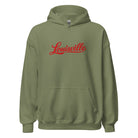 Louisville Hoodie | Red Script Embroidered Design | Unisex Comfort - Bluegrass Elite Apparel LLC
