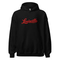 Louisville Hoodie | Red Script Embroidered Design | Unisex Comfort - Bluegrass Elite Apparel LLC
