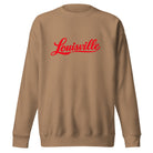Louisville Sweatshirt | Red Script Fleece Crewneck | Unisex Fit - Bluegrass Elite Apparel LLC