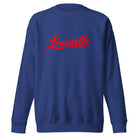 Louisville Sweatshirt | Red Script Fleece Crewneck | Unisex Fit - Bluegrass Elite Apparel LLC