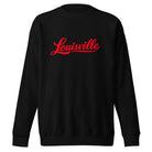 Louisville Sweatshirt | Red Script Fleece Crewneck | Unisex Fit - Bluegrass Elite Apparel LLC