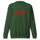 Louisville Sweatshirt | Red Script Fleece Crewneck | Unisex Fit - Bluegrass Elite Apparel LLC