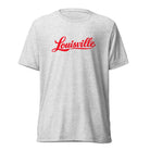 Louisville T-Shirt | Red Script Design | Elite Tri - Blend - Bluegrass Elite Apparel LLC
