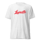 Louisville T-Shirt | Red Script Design | Elite Tri - Blend - Bluegrass Elite Apparel LLC