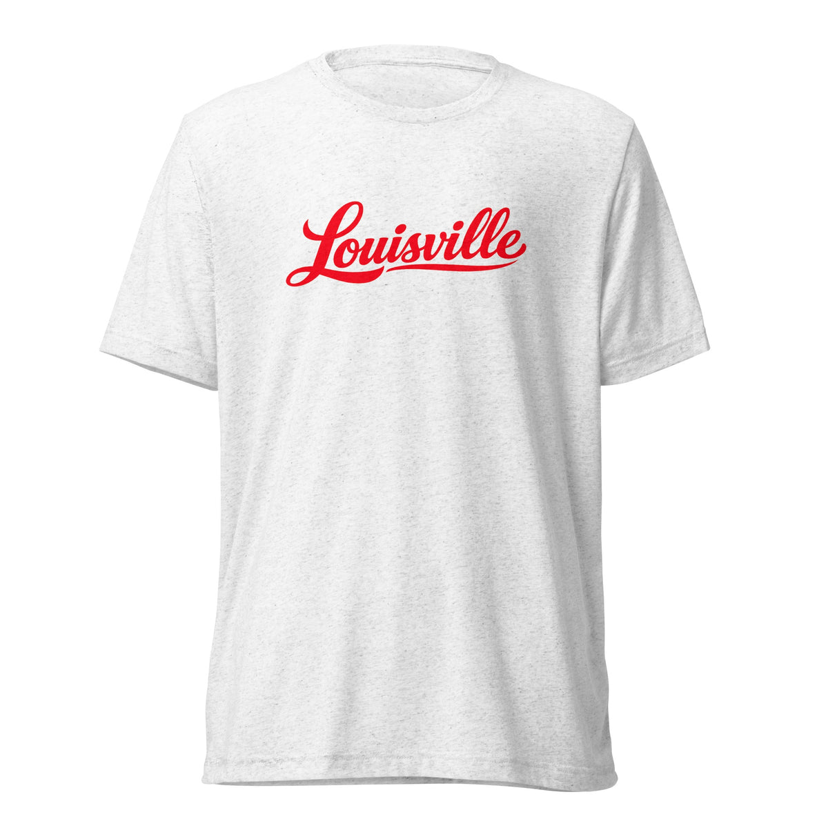 Louisville T-Shirt | Red Script Design | Elite Tri - Blend - Bluegrass Elite Apparel LLC