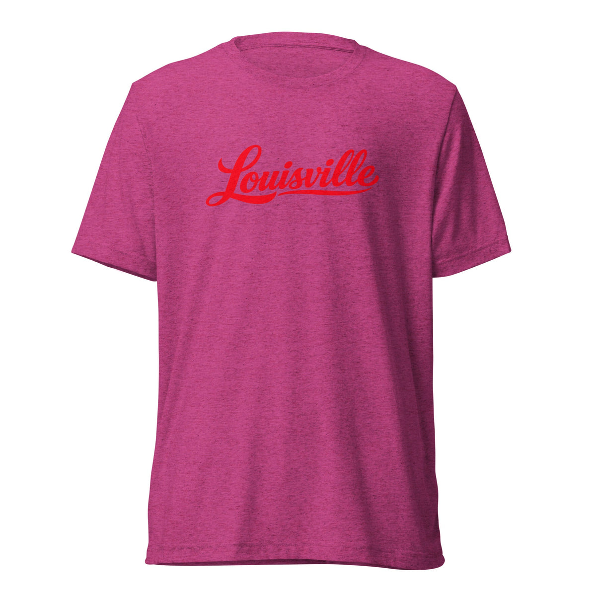 Louisville T-Shirt | Red Script Design | Elite Tri - Blend - Bluegrass Elite Apparel LLC