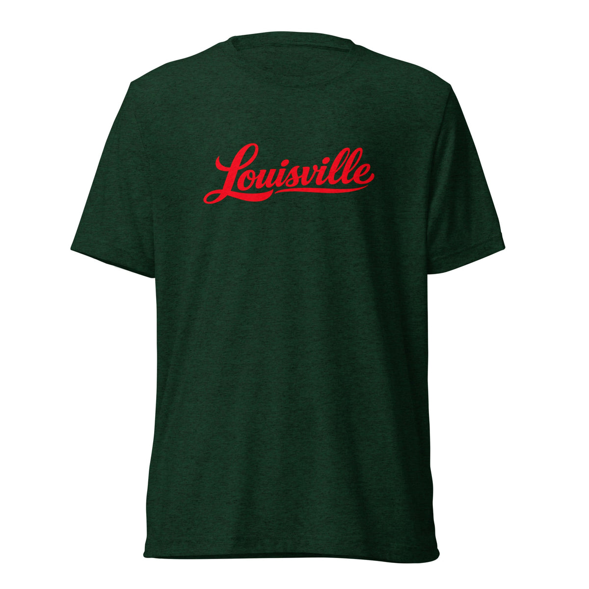 Louisville T-Shirt | Red Script Design | Elite Tri - Blend - Bluegrass Elite Apparel LLC